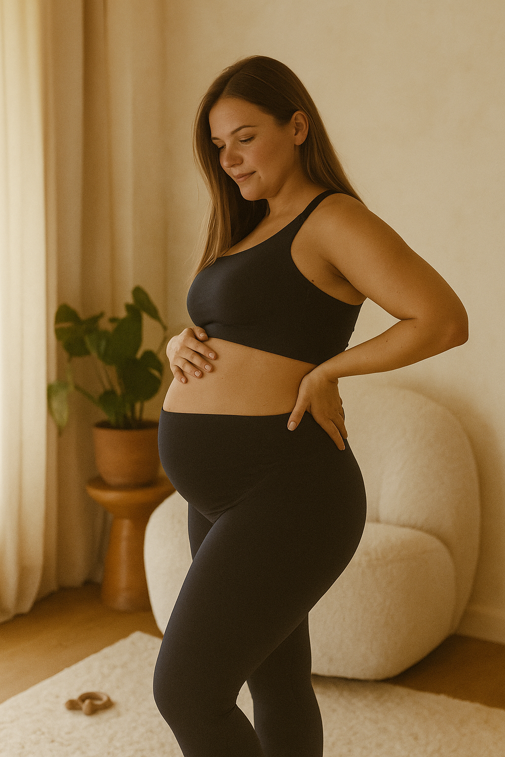 Empower Racerback Sports Bra – Breathable Comfort for Maternity Movement