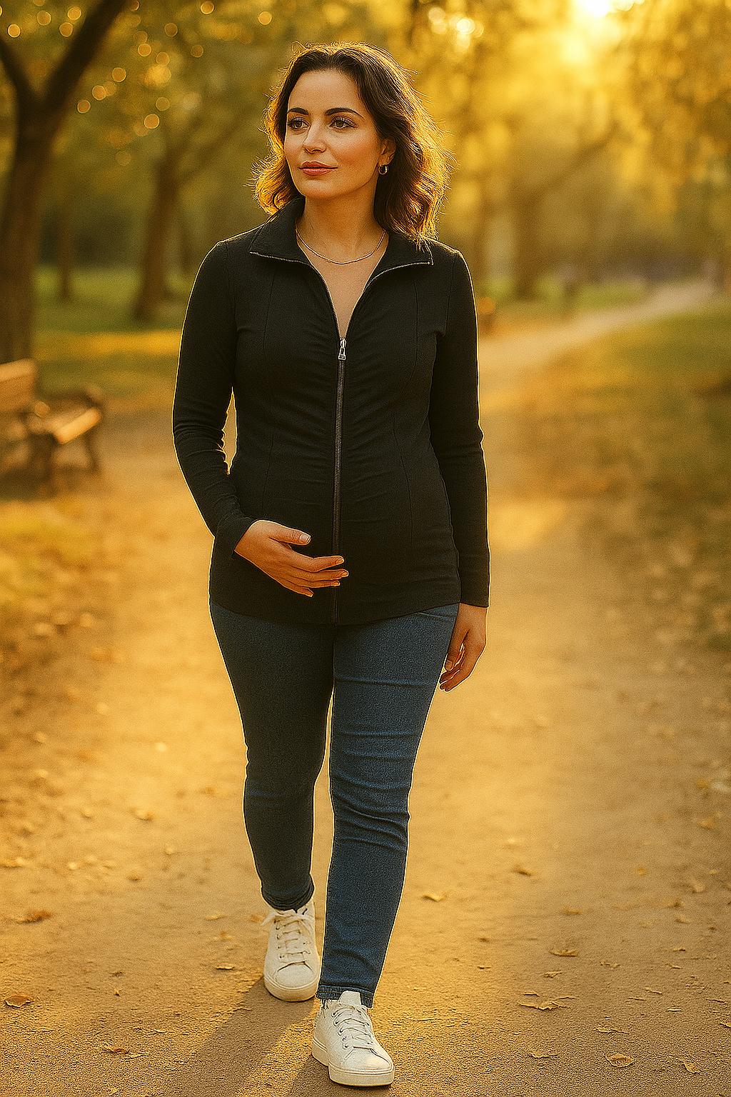 CloudEase Lounge Jacket – Lightweight Stretch for Pre & Postnatal Comfort