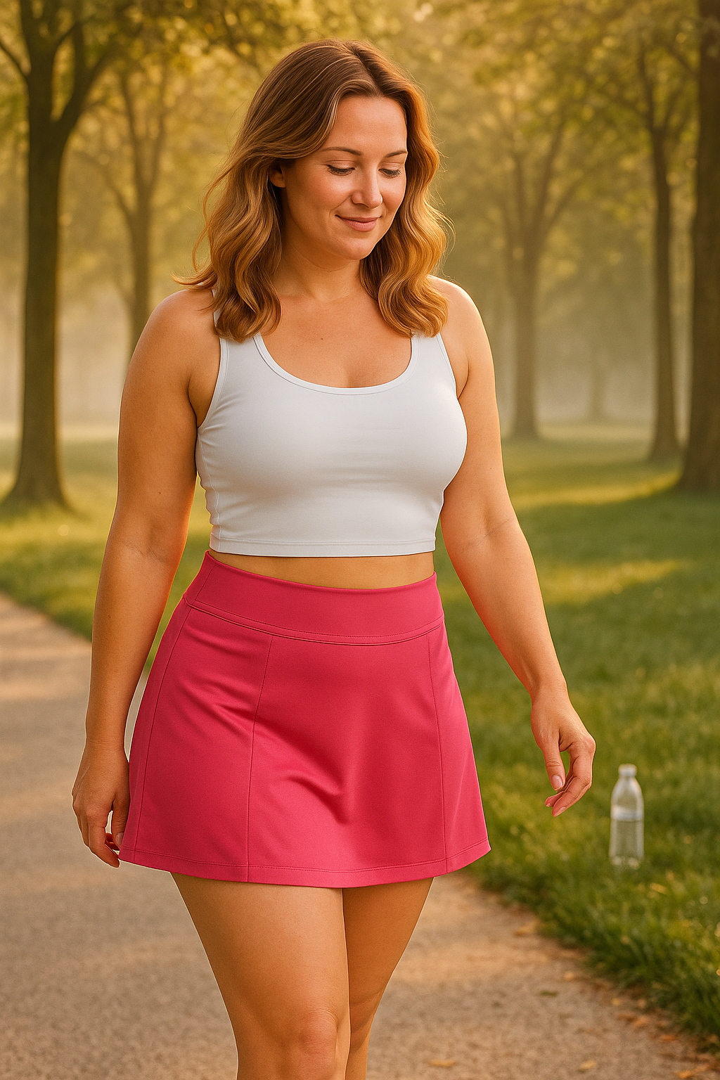 Soft High-Waist Skort – Lightweight Movement with Built-In Shorts
