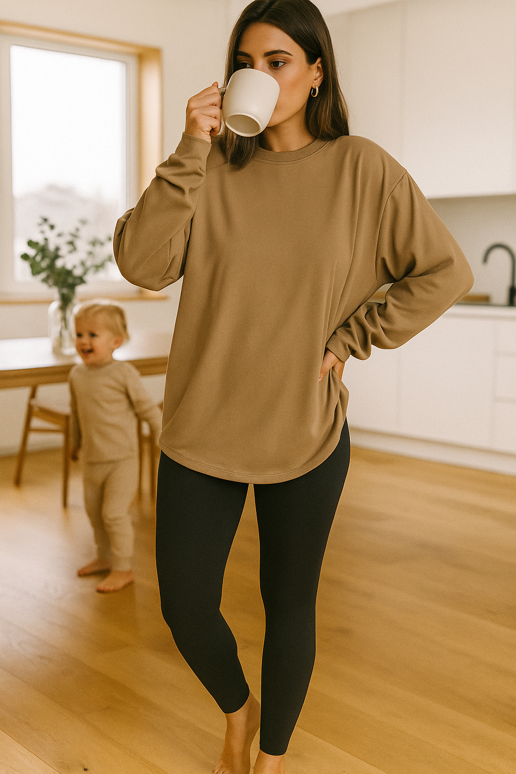 CloudSoft Milk Silk Long Sleeve Tee – Everyday Comfort with a Gentle Touch