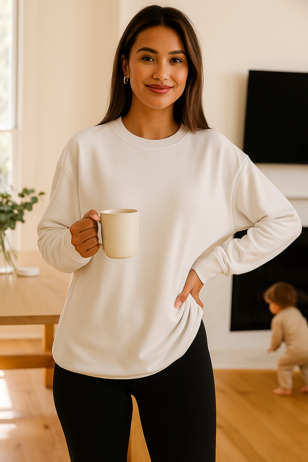 CloudSoft Milk Silk Long Sleeve Tee – Everyday Comfort with a Gentle Touch