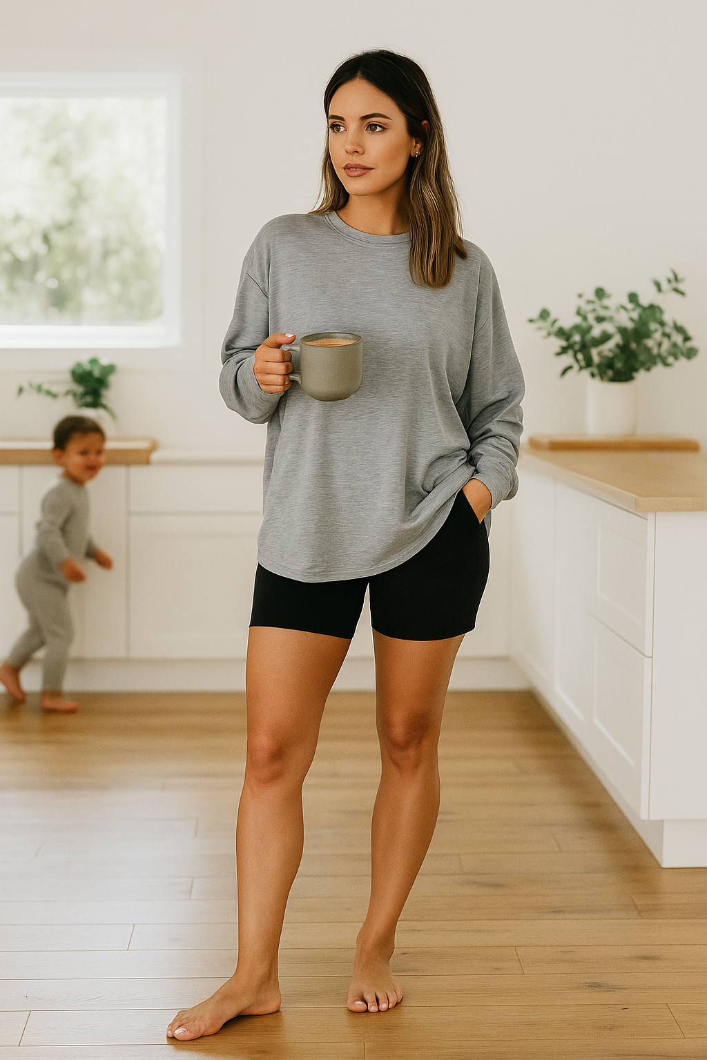 CloudSoft Milk Silk Long Sleeve Tee – Everyday Comfort with a Gentle Touch
