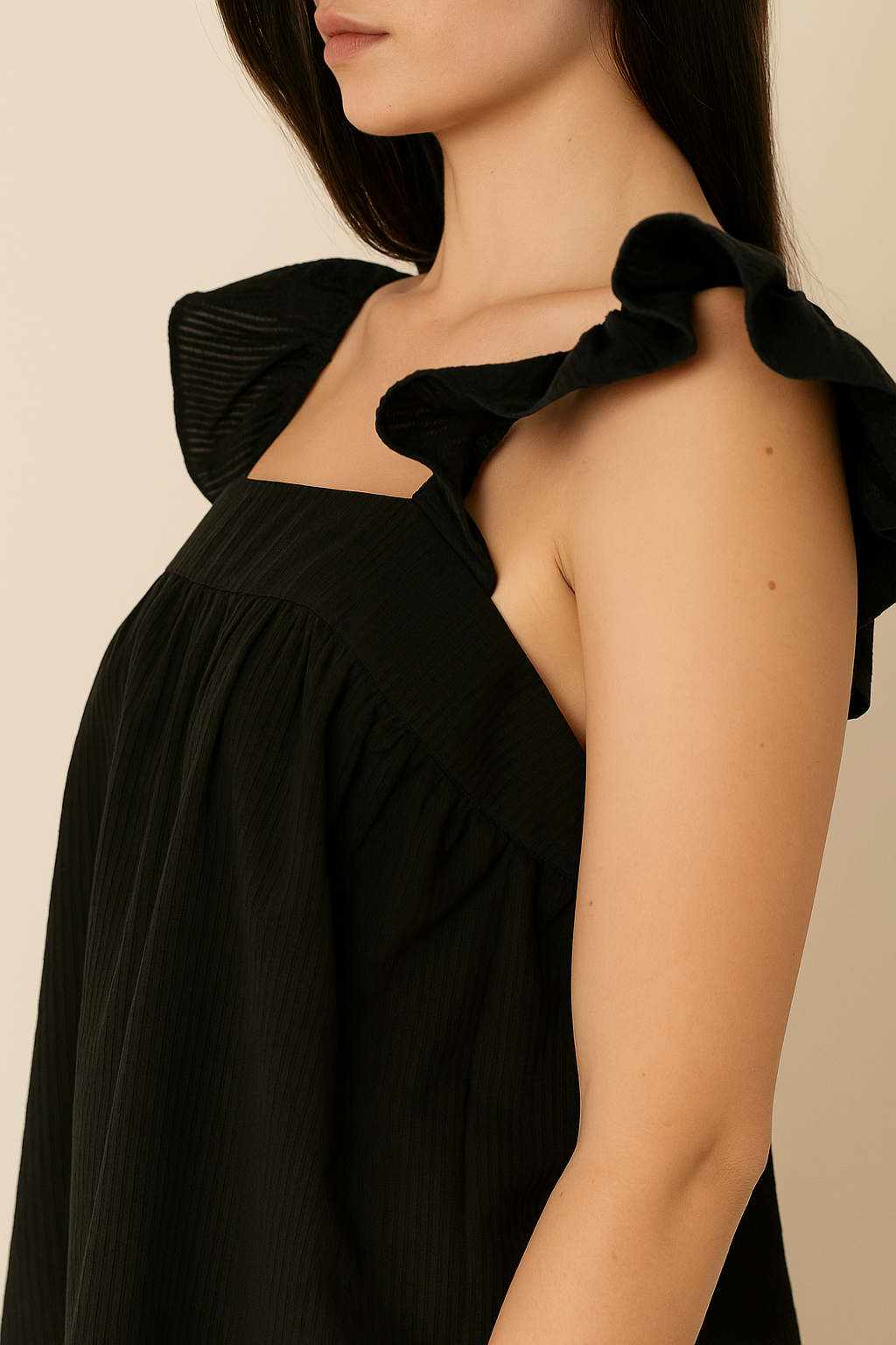 Ruffle Maternity Babydoll Top