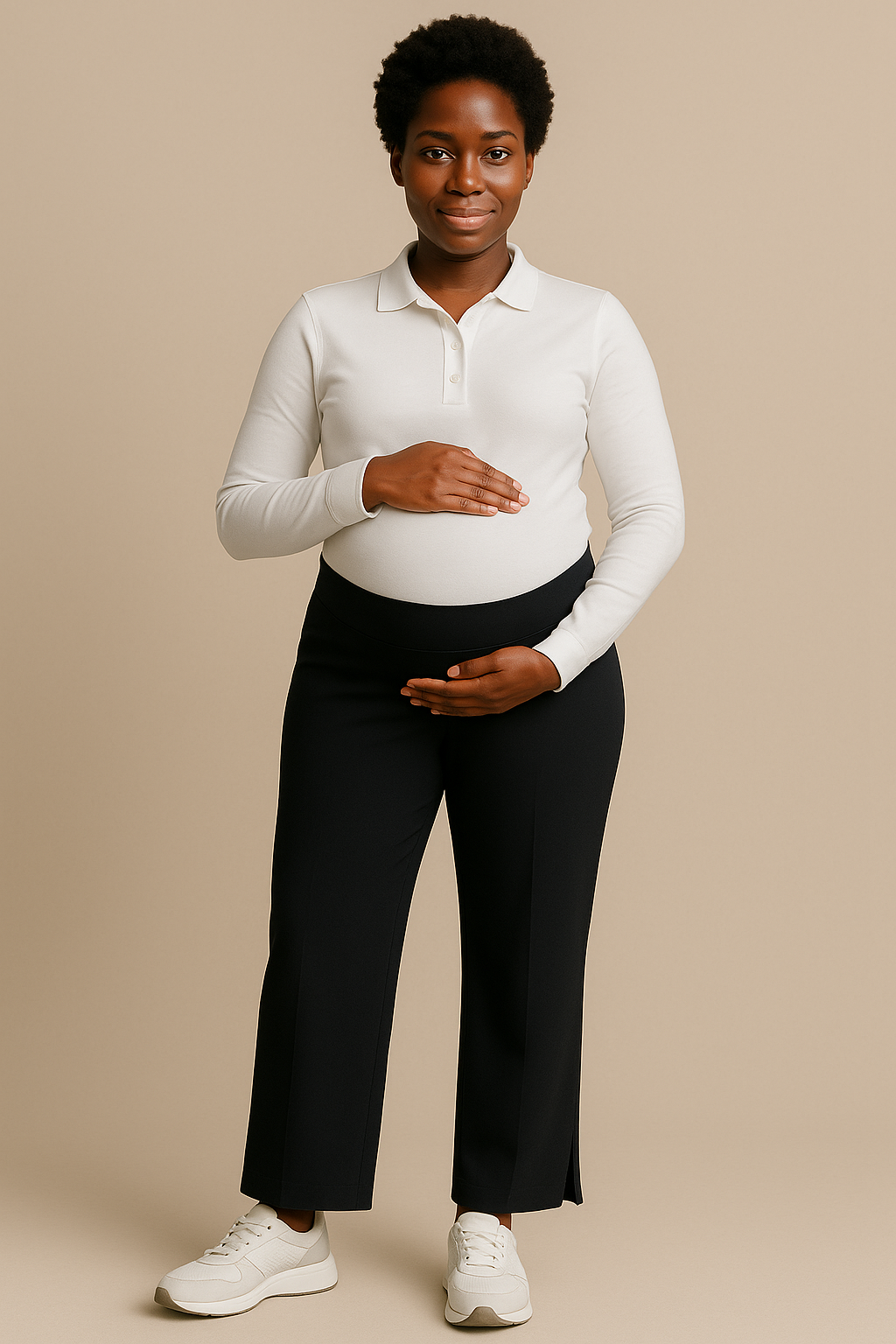 Soft Flare Yoga Pants with Side Splits Black