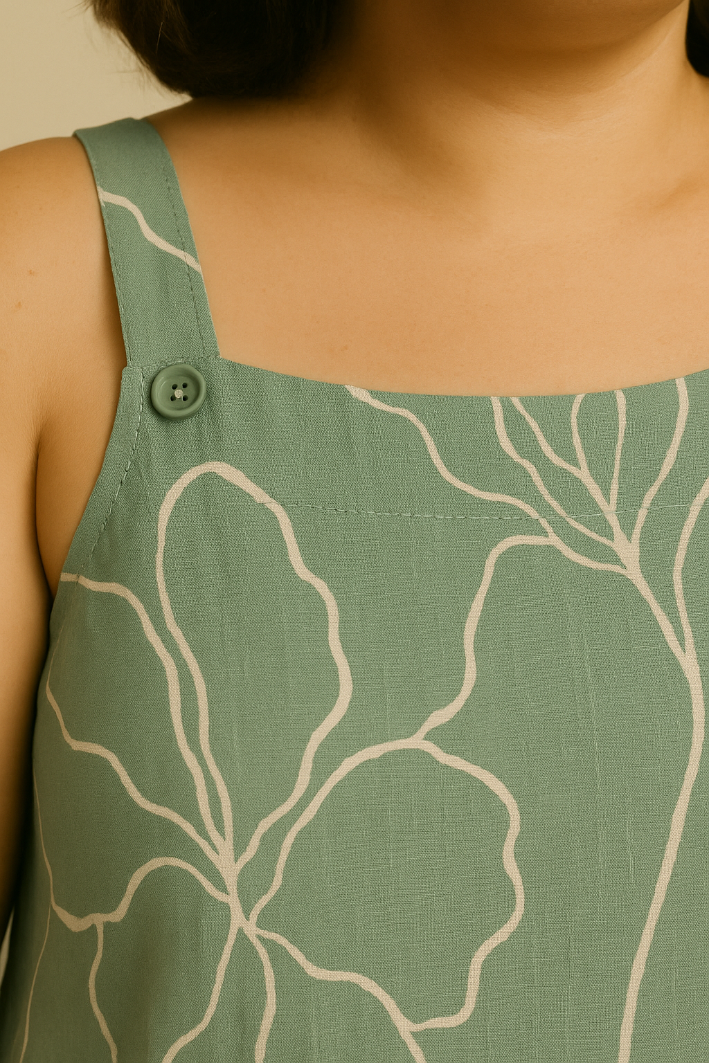 Funky Printed Wide Leg Jumpsuit with Pockets Green
