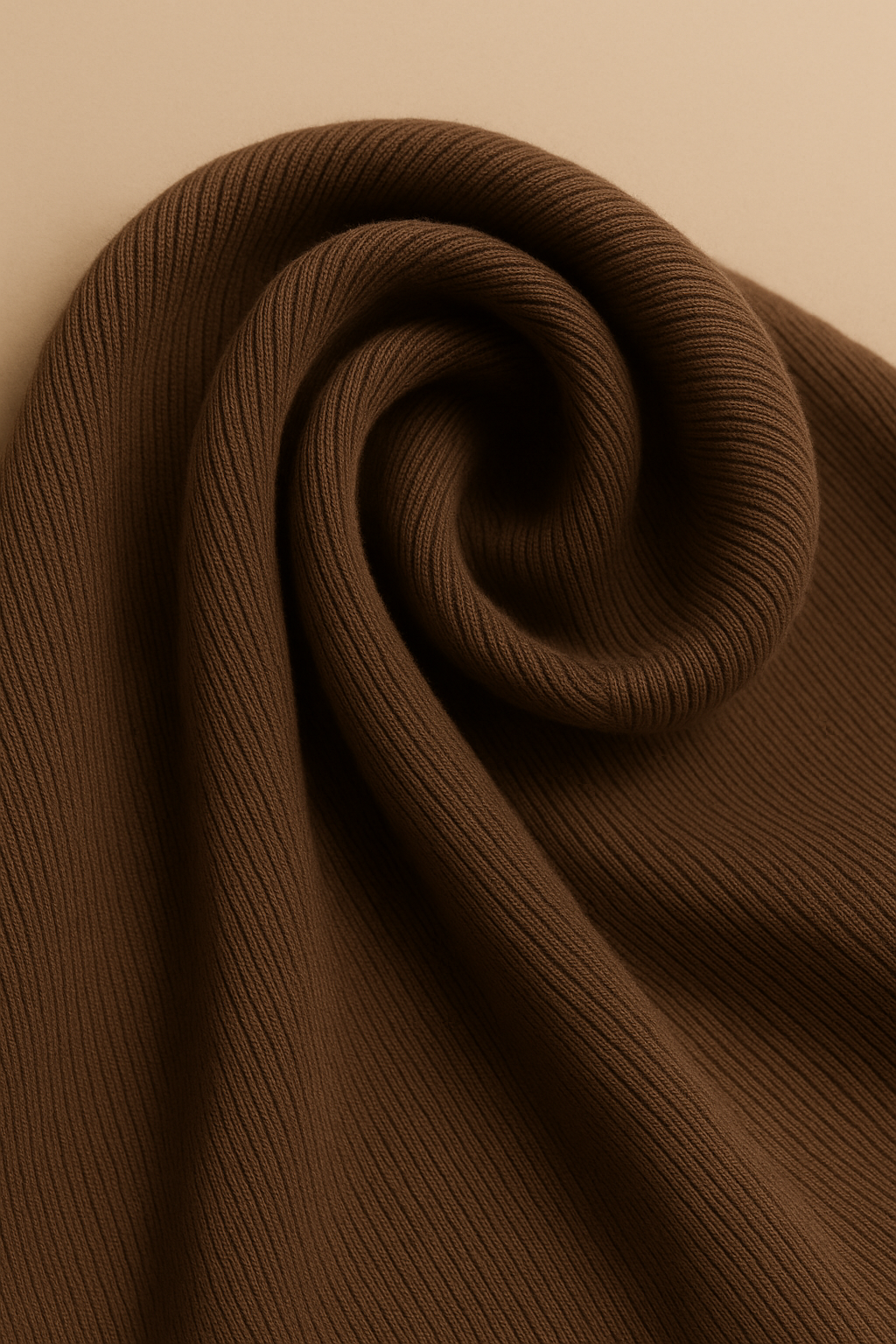 Long Sleeve Teaser Top with Ruching Stretchy Coffee