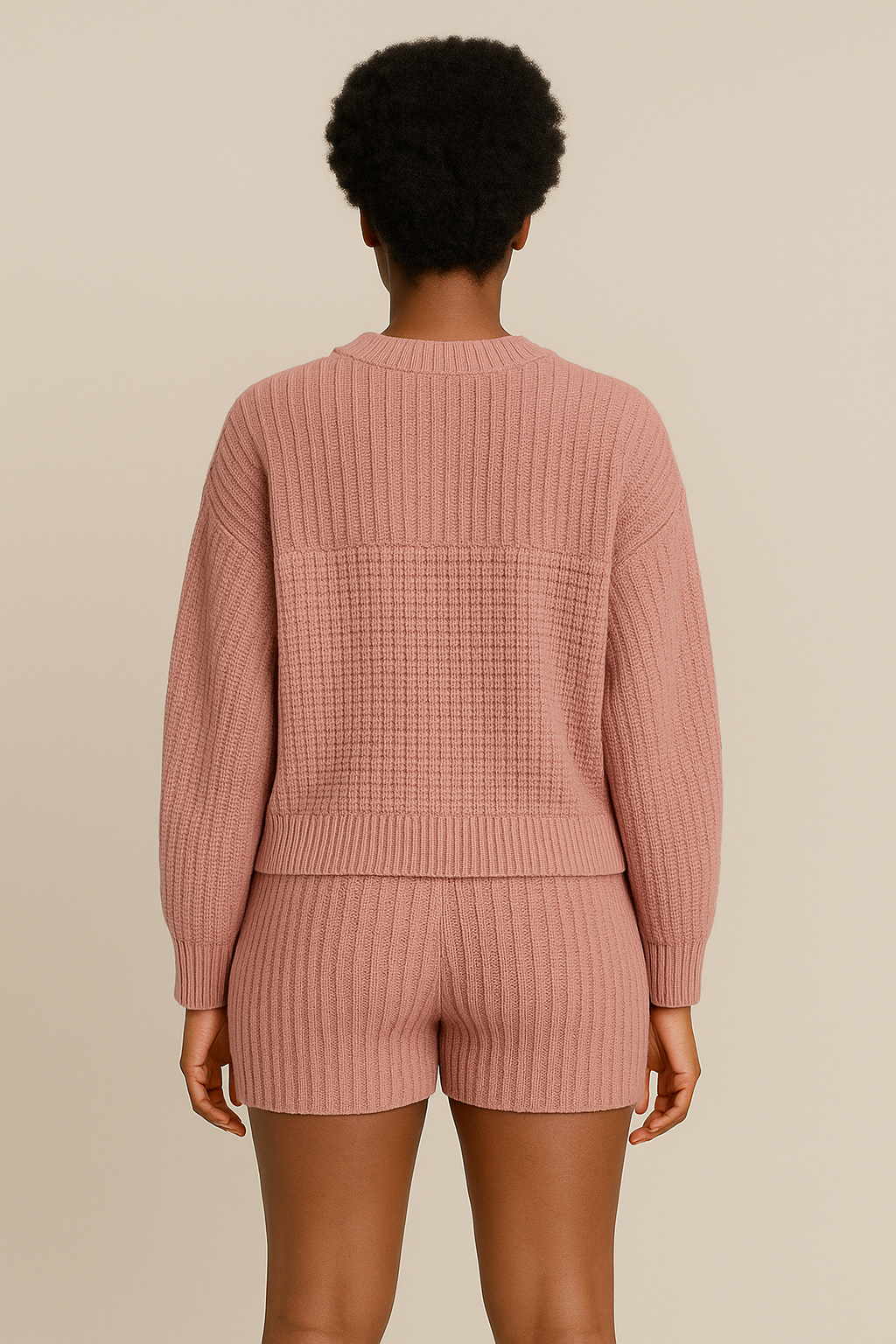 Rose Organic Cotton Sweater Oversized Eco Friendly Set