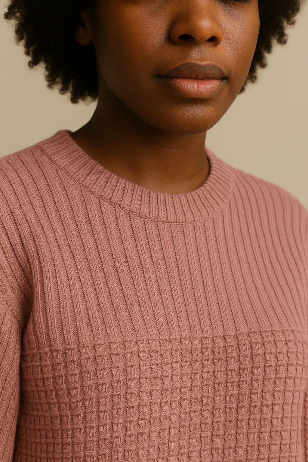 Rose Organic Cotton Sweater Oversized Eco Friendly Set
