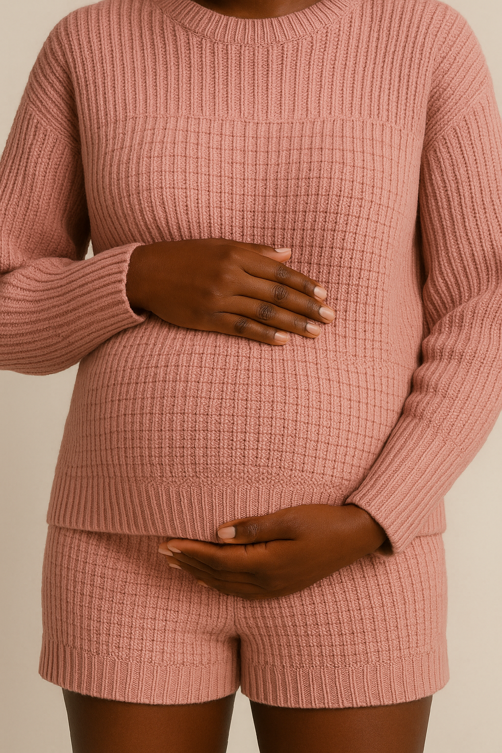 Rose Organic Cotton Sweater Oversized Eco Friendly Set
