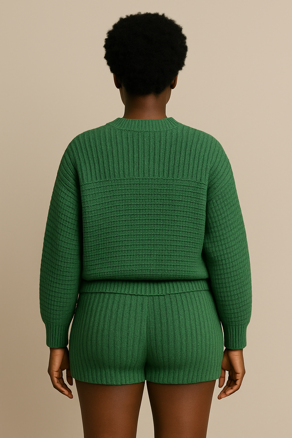 Green Organic Cotton Sweater Oversized Eco Friendly Set