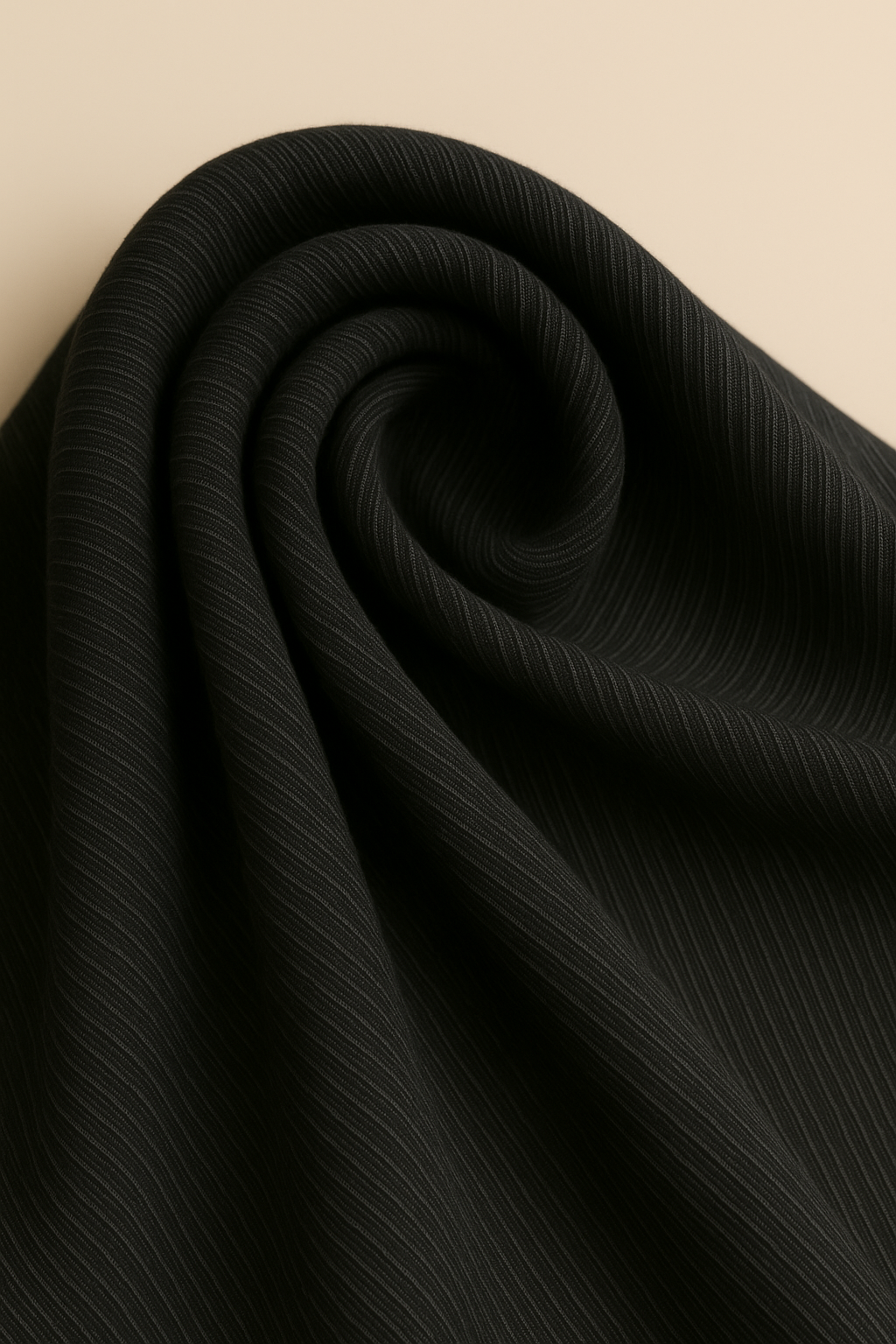 Black Striped Long Sleeve Maxi Dress with Classic Collar