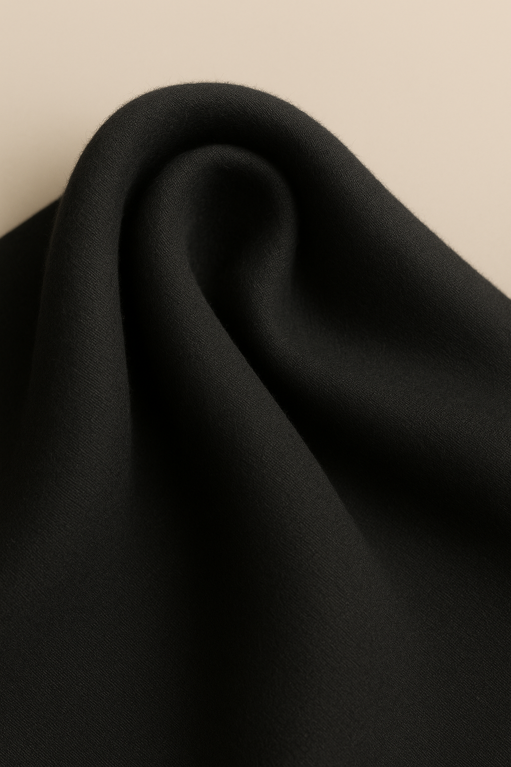 Women's Open Wool Blend Cloak Coat in Black