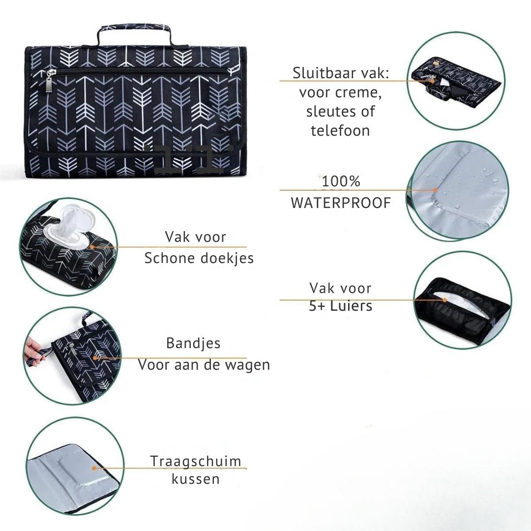 Draagbaar Luierveranderingskussen - Waterdicht, Compact & Comfortabel-3