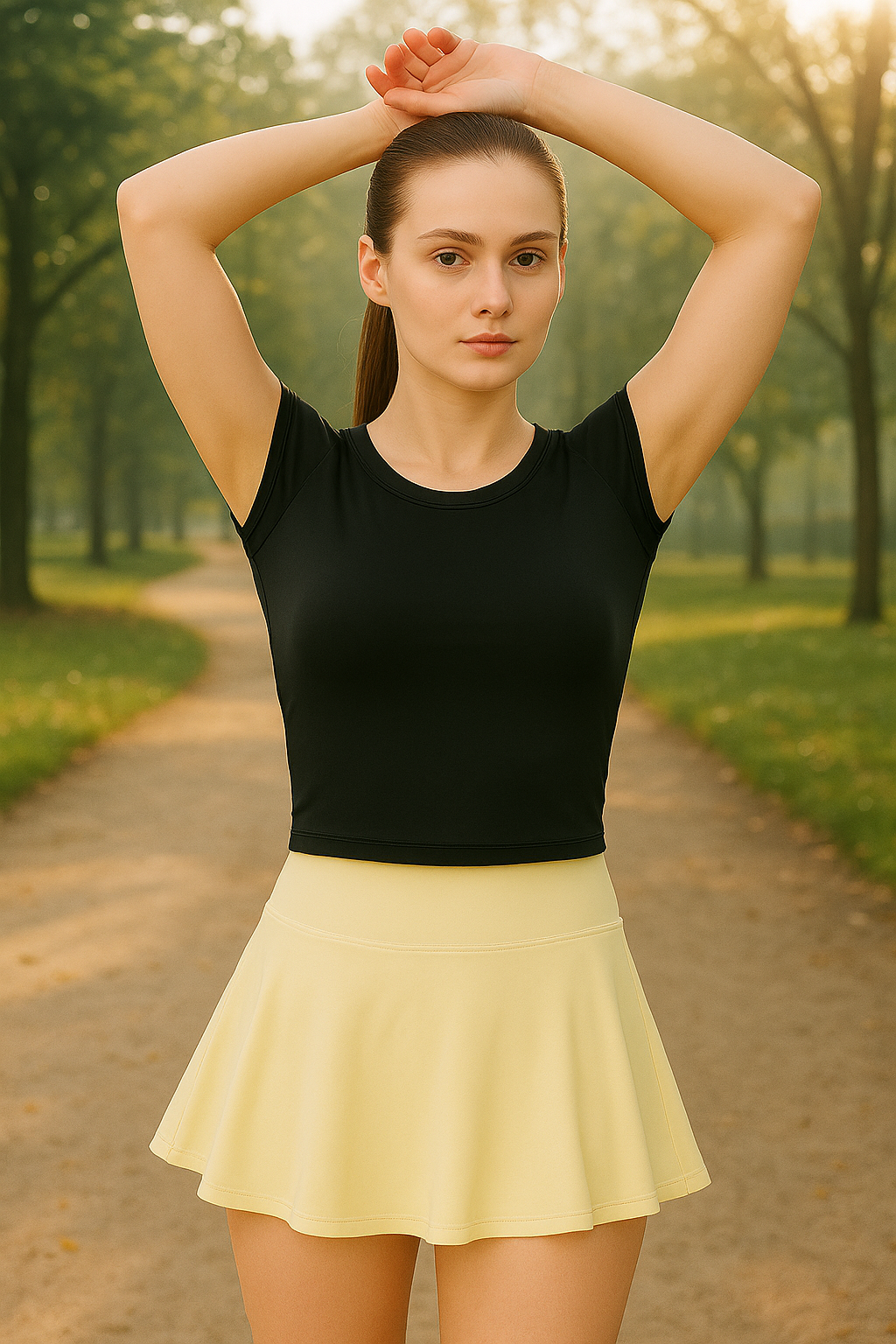 Built-in Bra Tank Top for Women – Classic Nylon Spandex Activewear for Postpartum