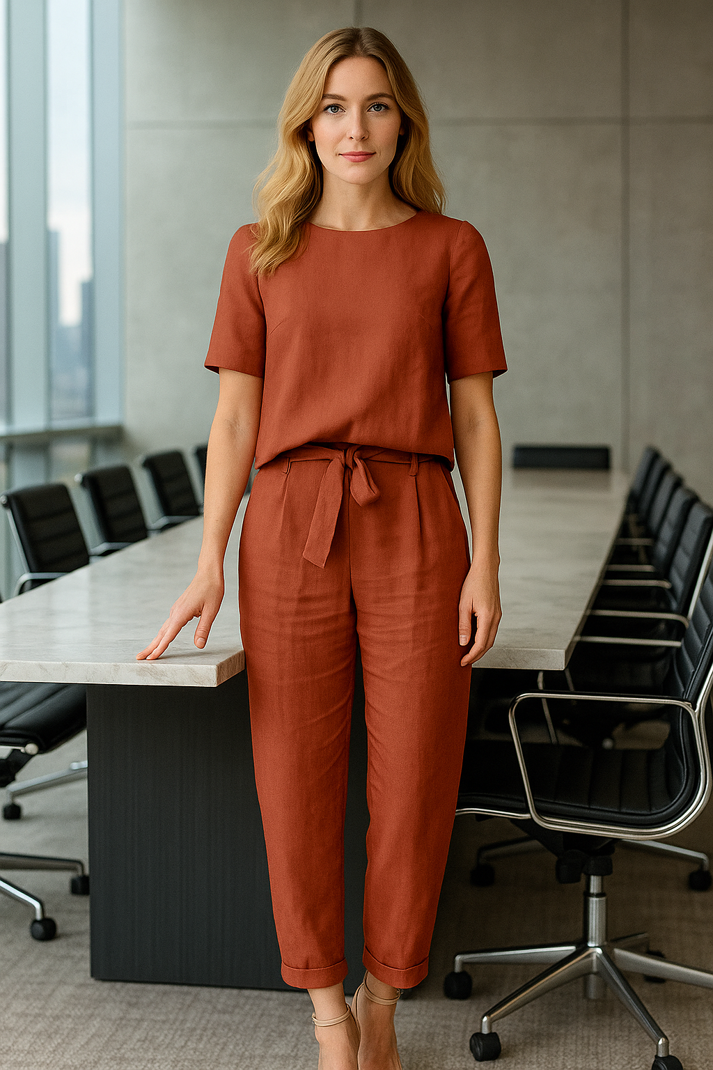 Womens Two Piece Outfit Set Soft Polyester