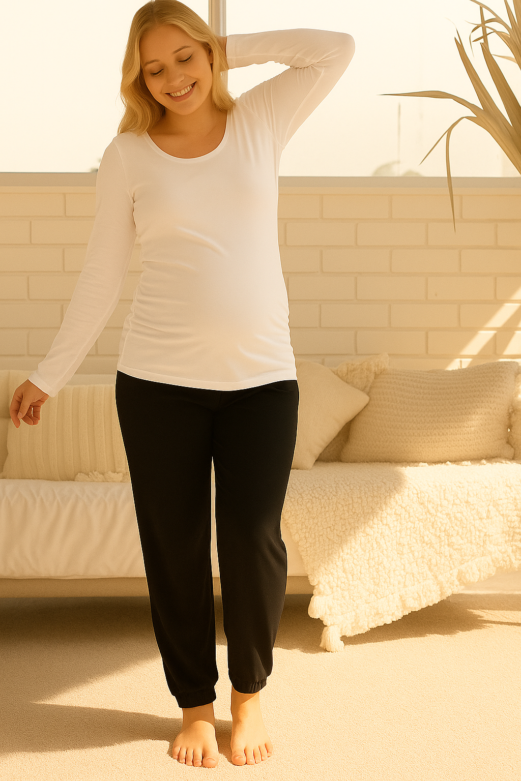 Soft Rib Nursing Top Side-Zip Access