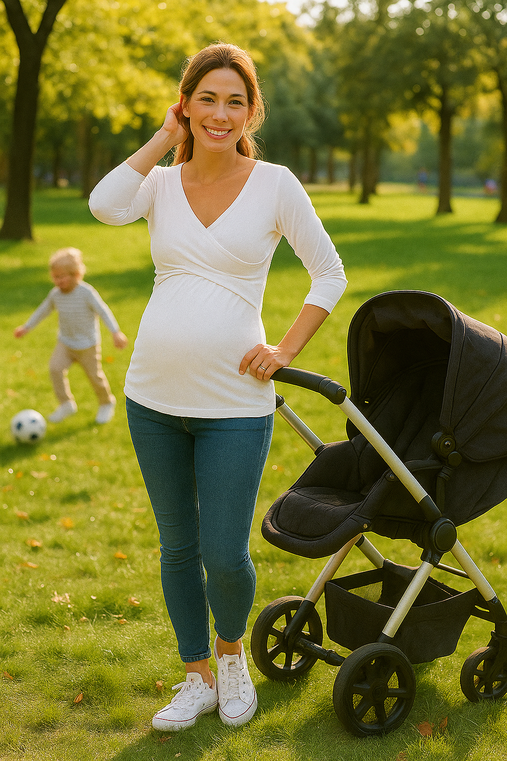 Wrap Nursing Top Long Sleeve Maternity