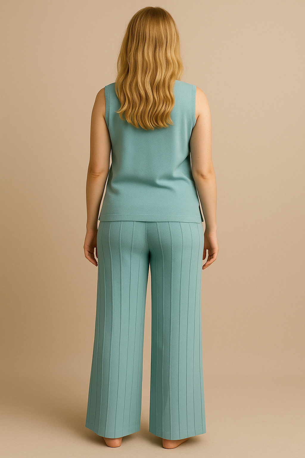 Evani Knit Set Sea Blue