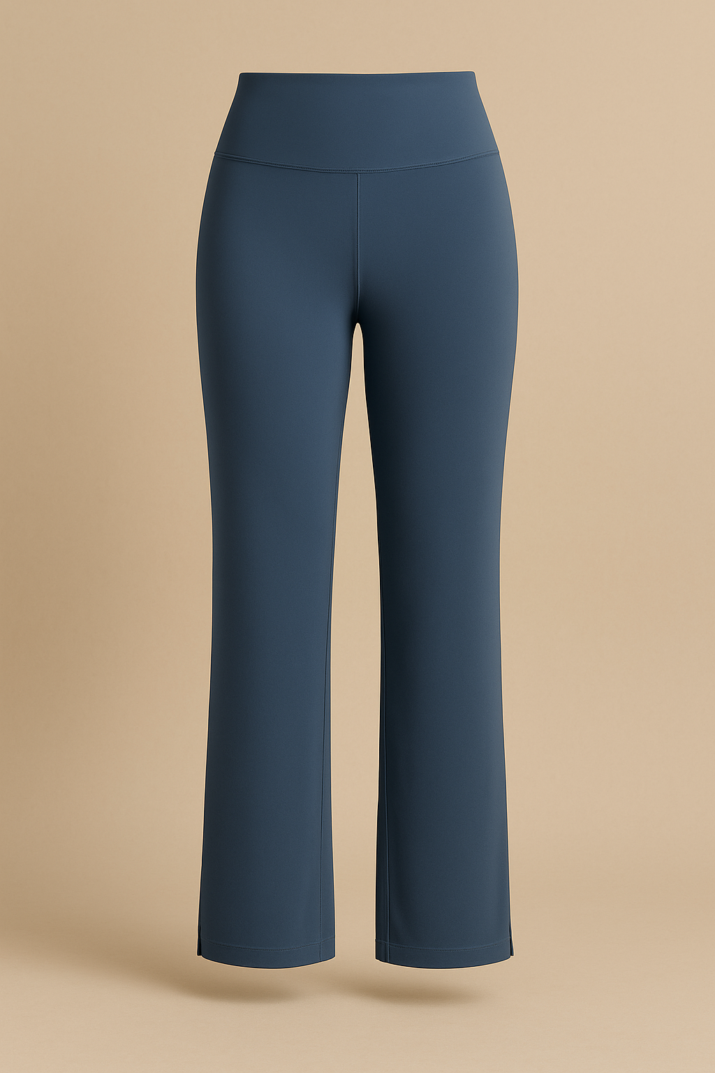 Soft Flare Yoga Pants with Side Splits Teal