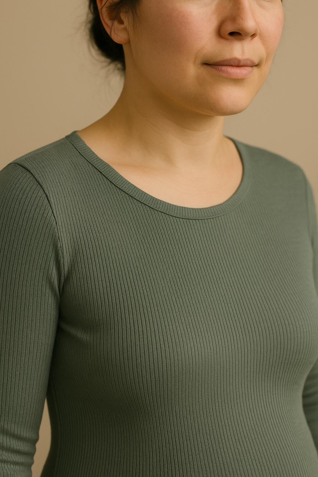 Elegant Long Sleeve Maternity Dress Slim Fit Green