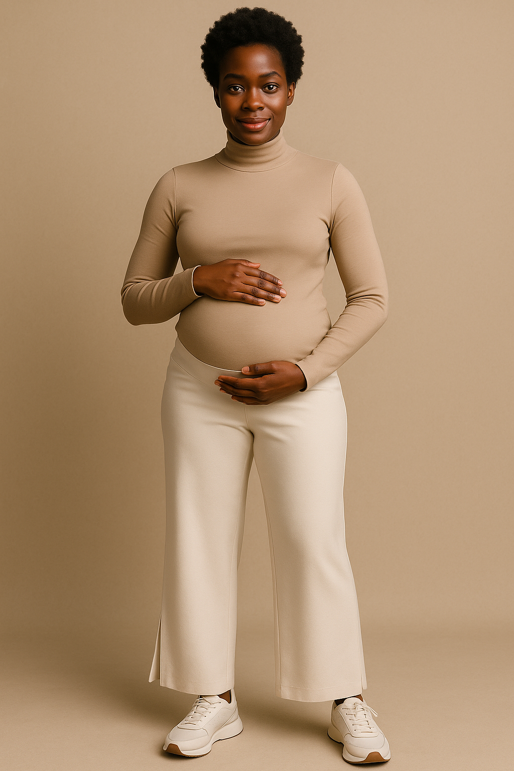 Soft Flare Yoga Pants with Side Splits White