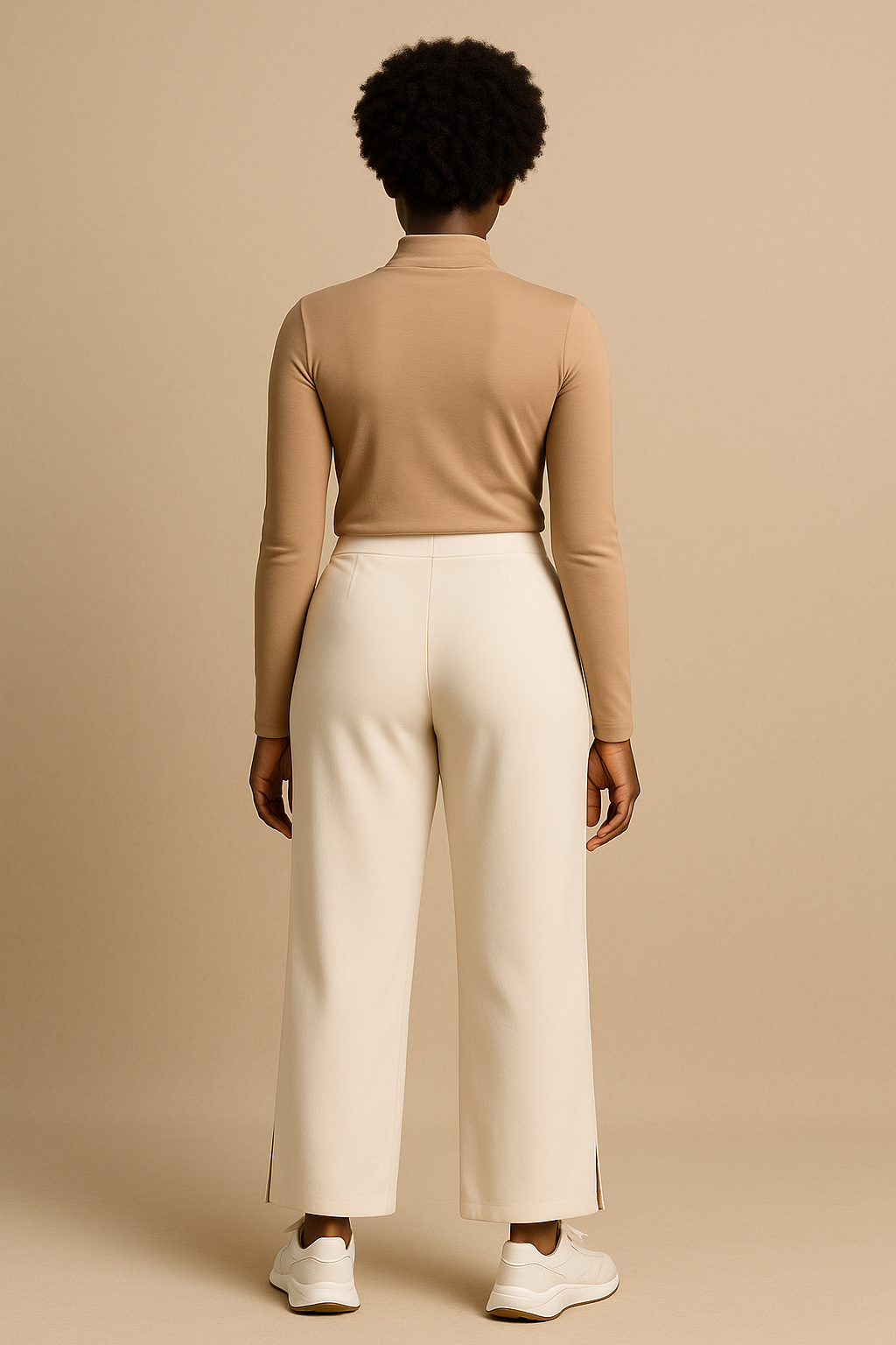 Soft Flare Yoga Pants with Side Splits White