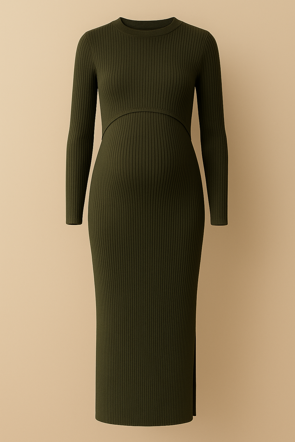 Embrace Knit Maternity & Nursing Dress with Lift-Up Access