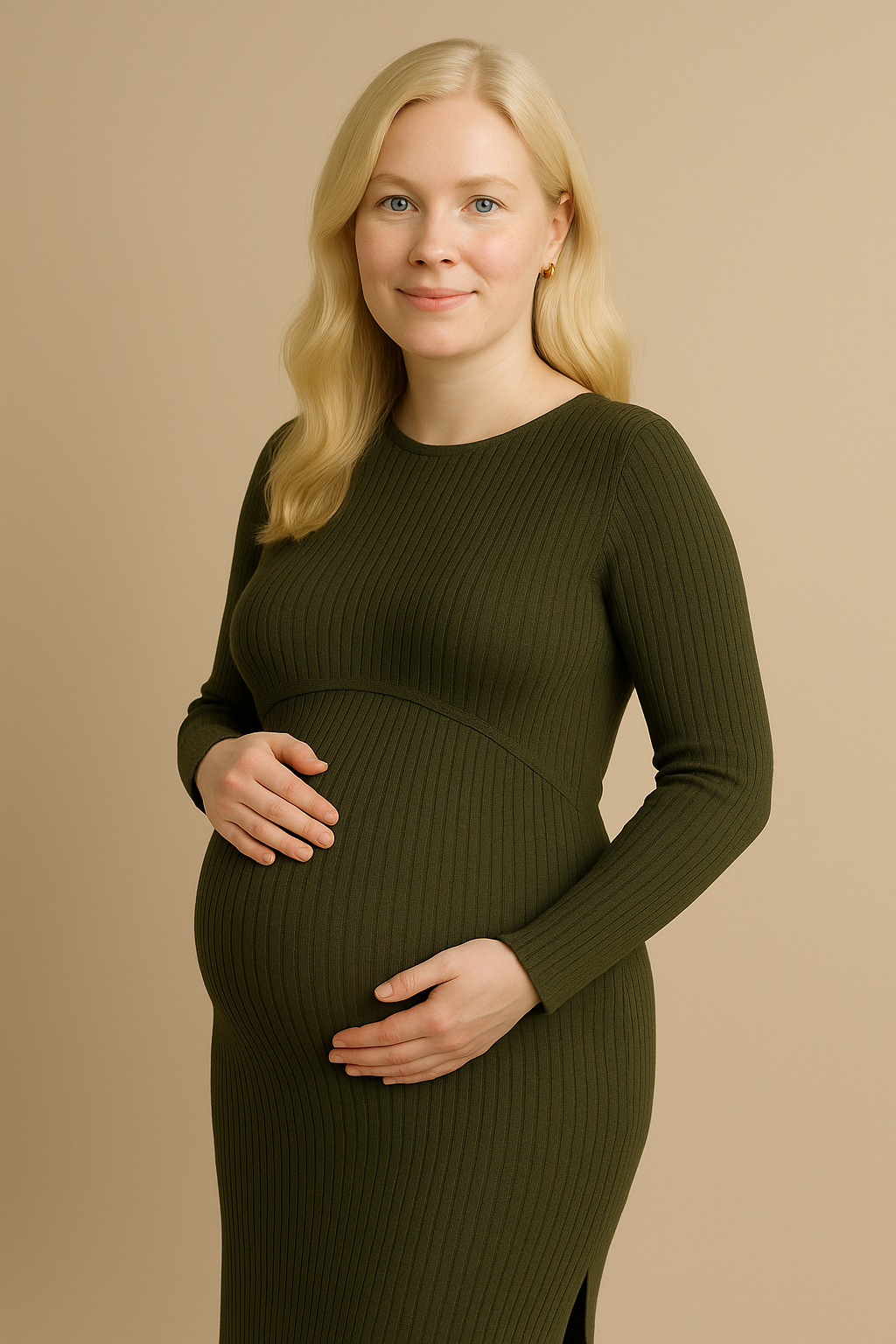 Embrace Knit Maternity & Nursing Dress with Lift-Up Access
