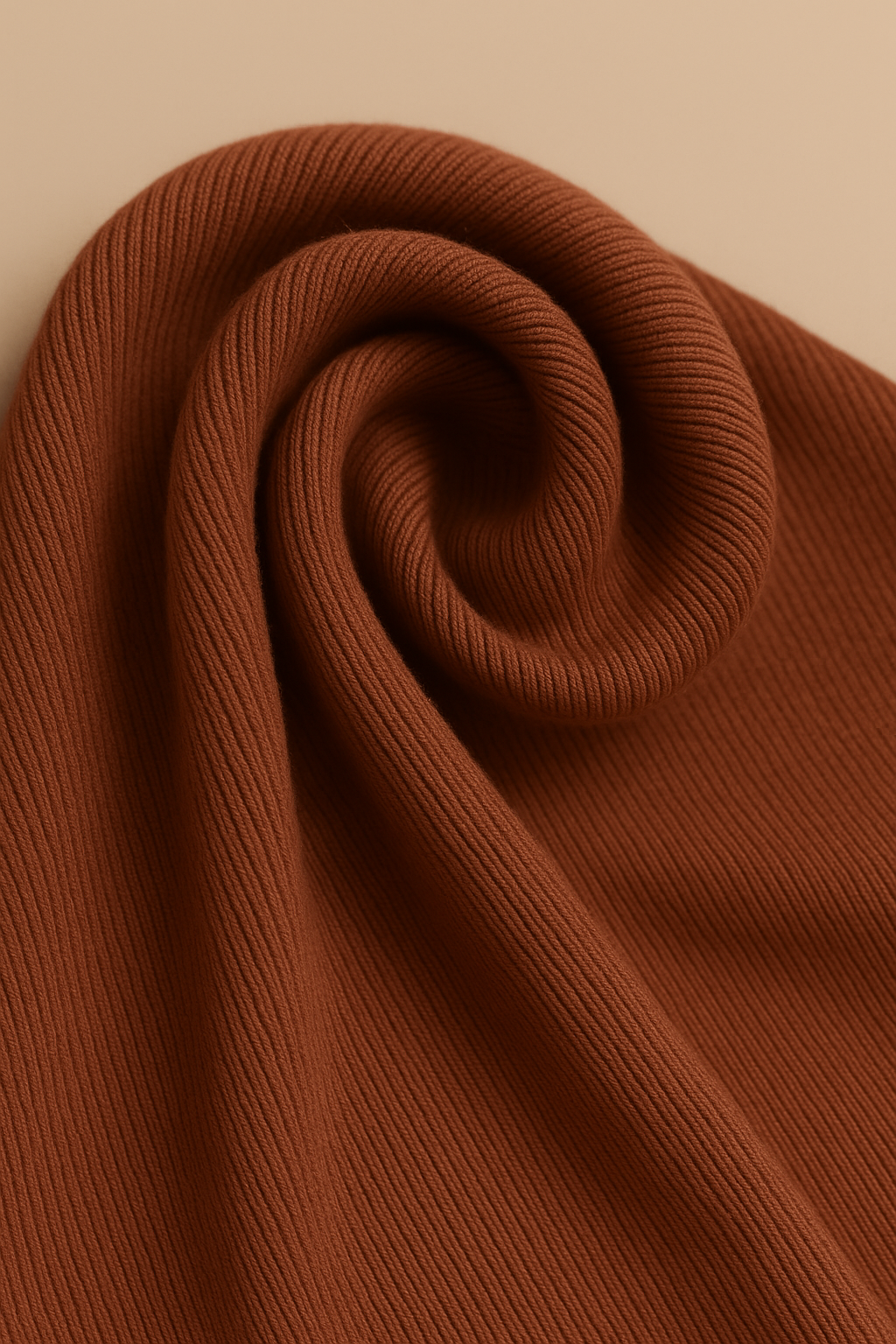 Rust Knit Maternity Midi Soft Wool Blend