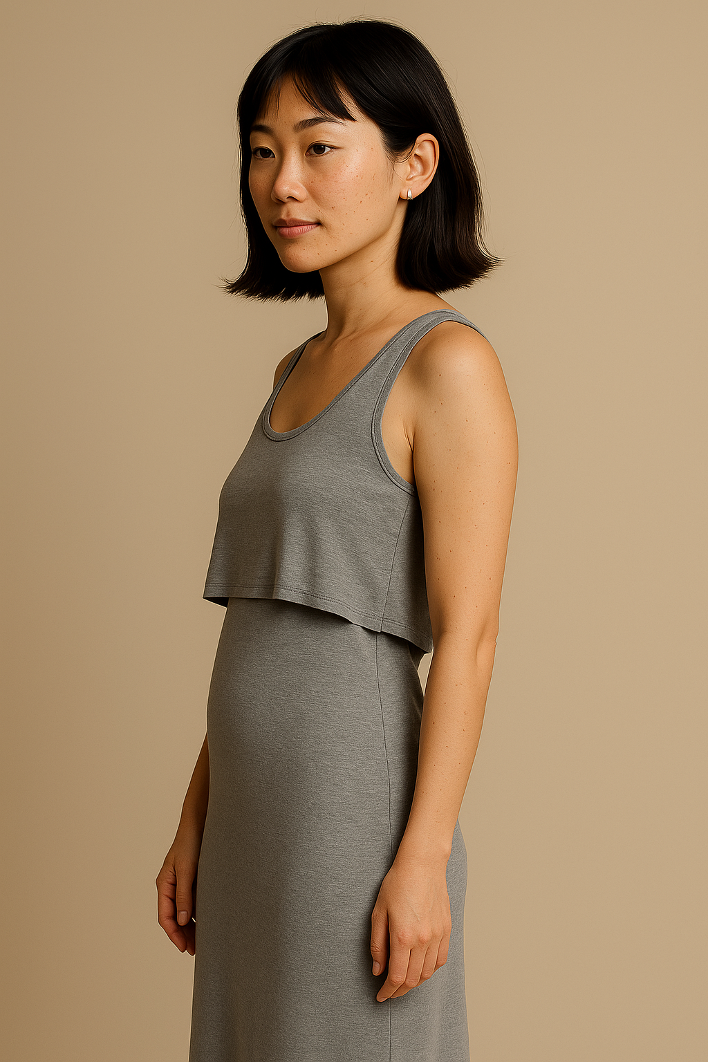 Kerry Nursing Dress – Soft Jersey Comfort with Easy Lift-Up Access