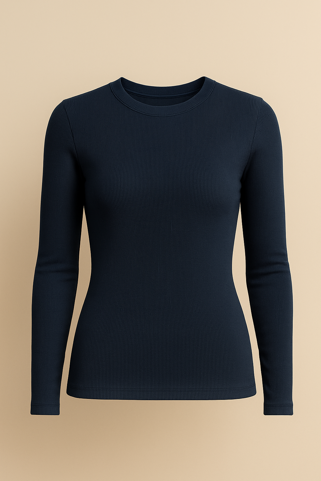 Long Sleeve Teaser Top with Ruching Stretchy Blue
