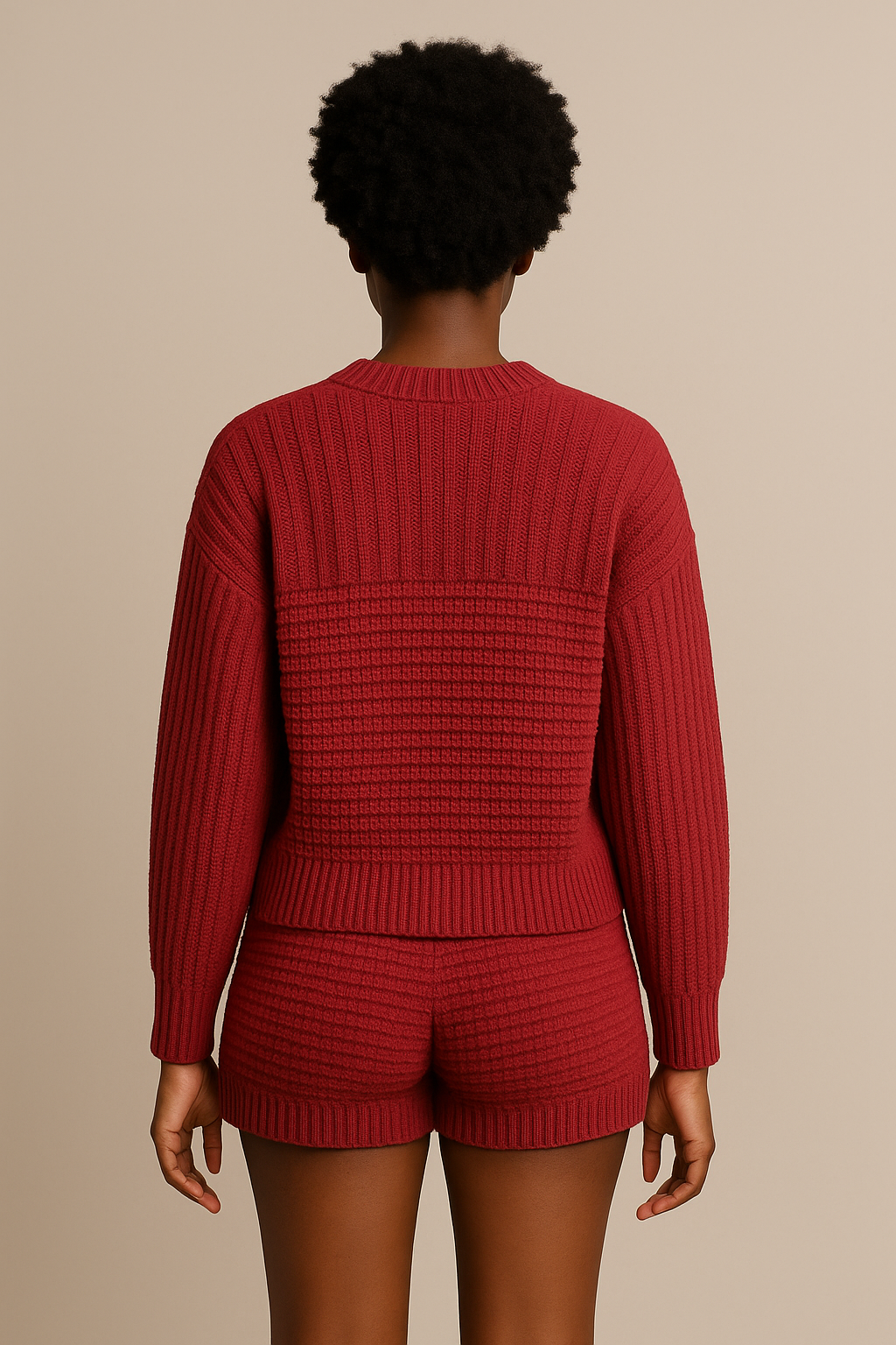 Raspberry Organic Cotton Sweater Oversized Eco Friendly Set