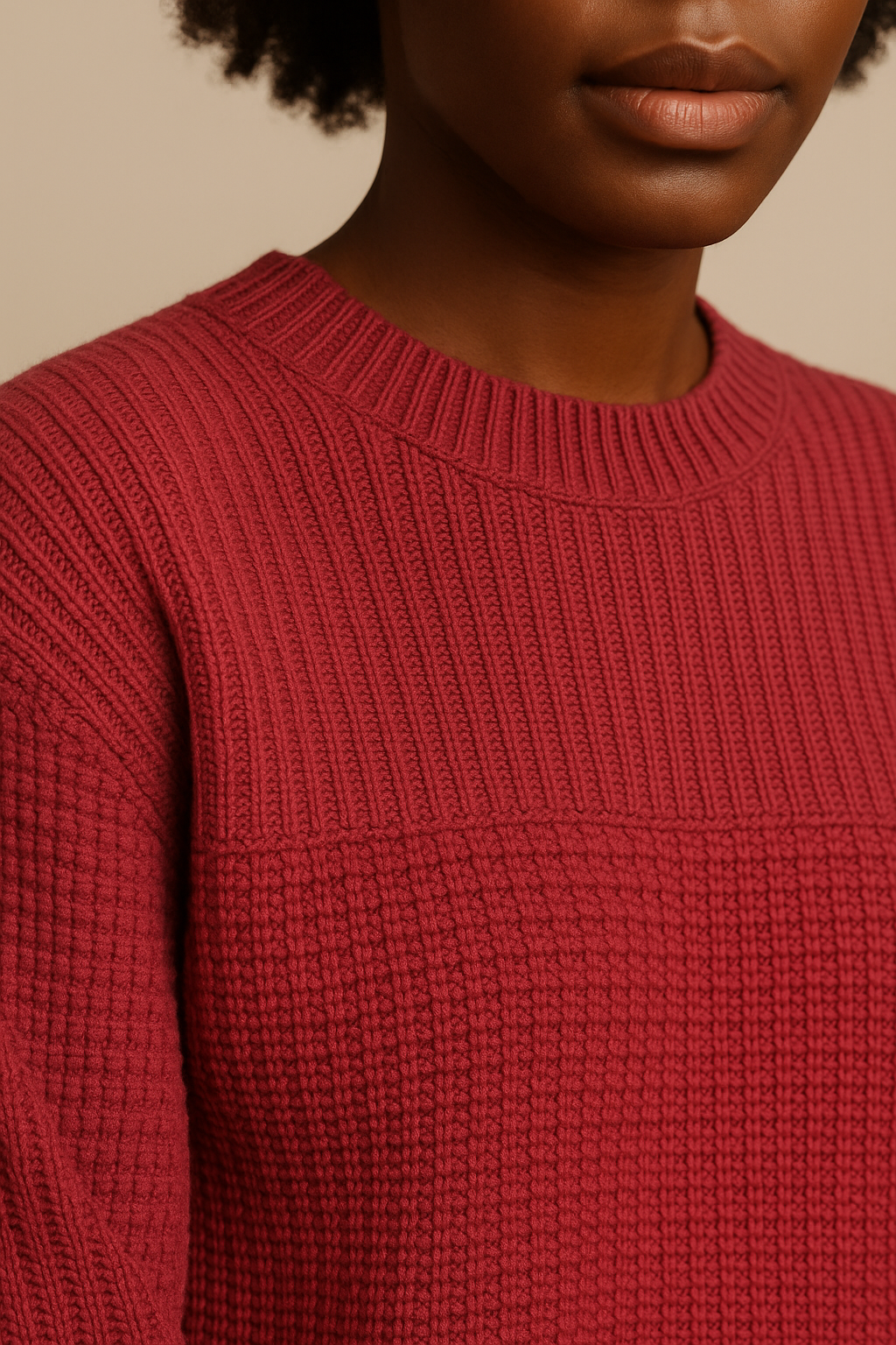 Raspberry Organic Cotton Sweater Oversized Eco Friendly Set