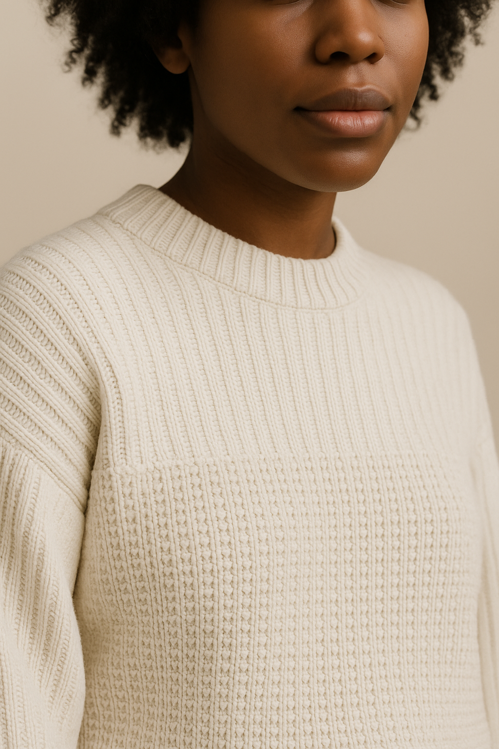 White Organic Cotton Sweater Oversized Eco Friendly Set