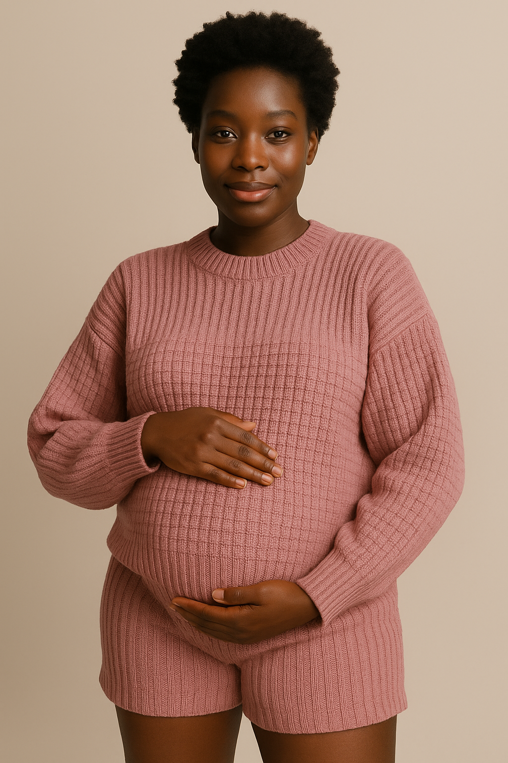 Rose Organic Cotton Sweater Oversized Eco Friendly Set