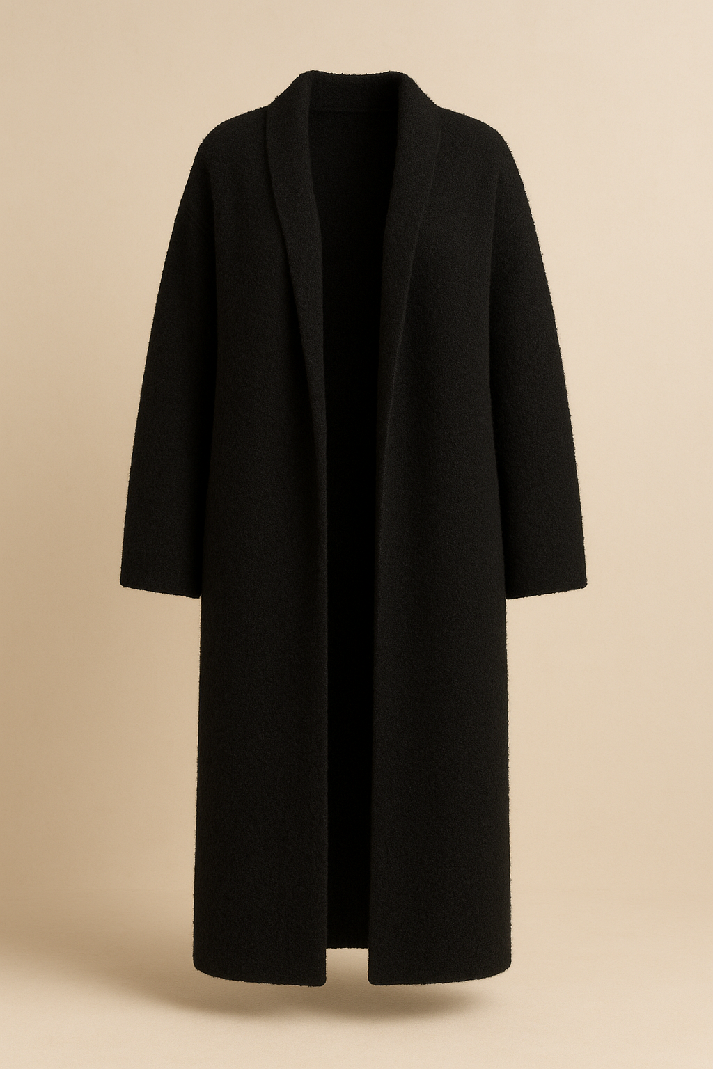 Black Cardigan Sweater Thick Imitation Mink Fleece