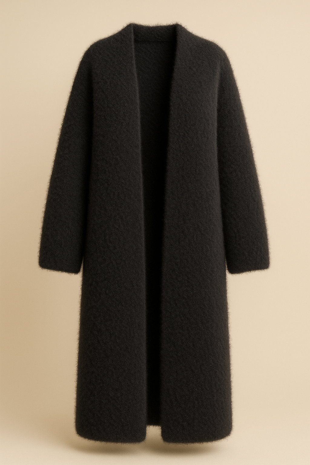 Gray Cardigan Sweater Thick Imitation Mink Fleece