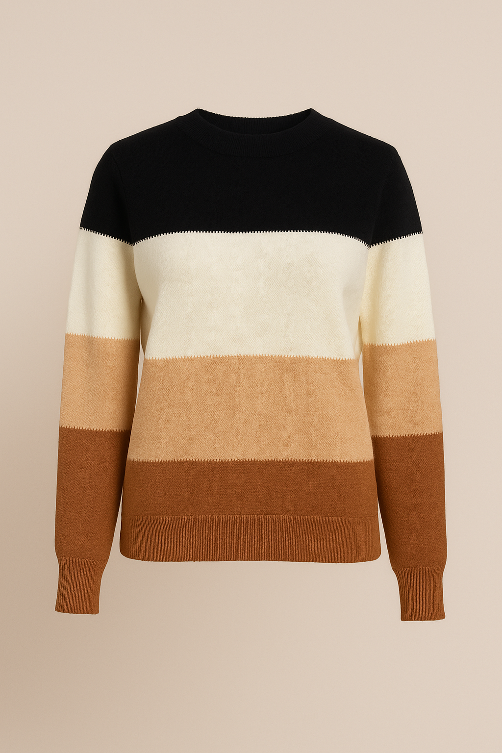 Aurora Cozy Colorblock Knit Jumper