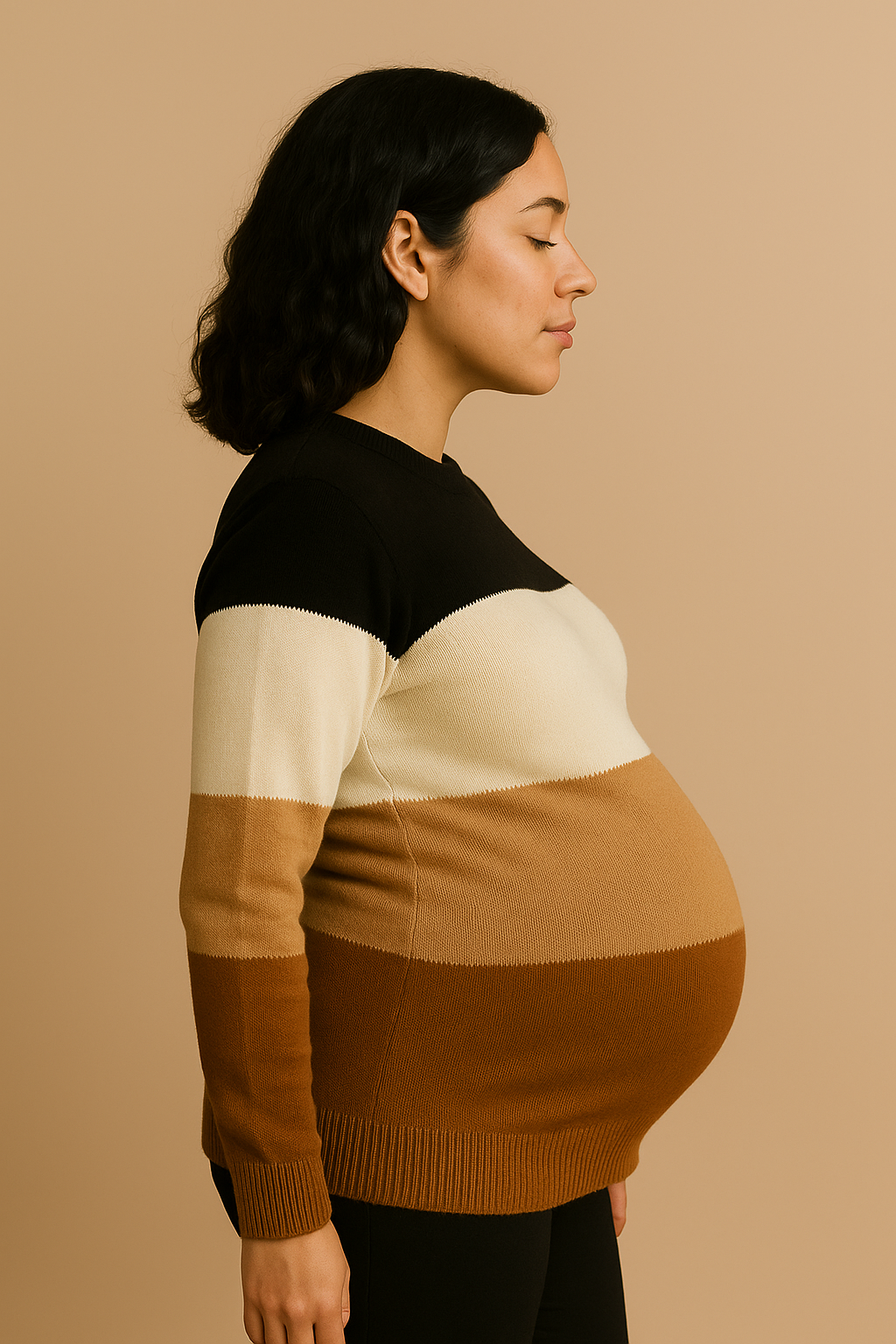 Aurora Cozy Colorblock Knit Jumper