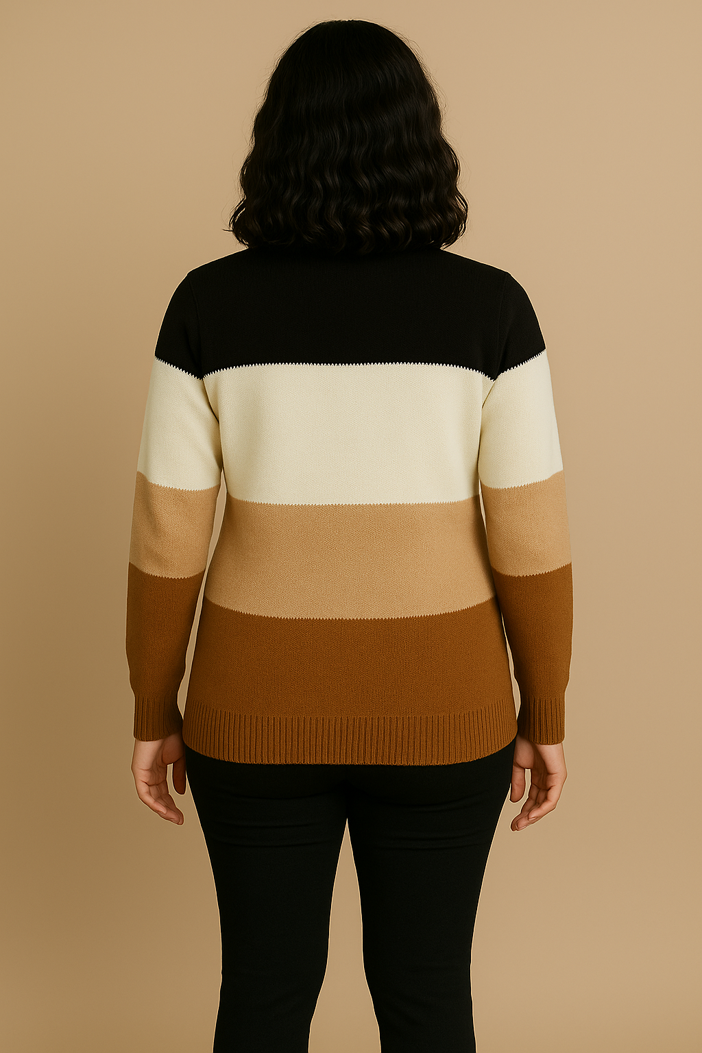 Aurora Cozy Colorblock Knit Jumper