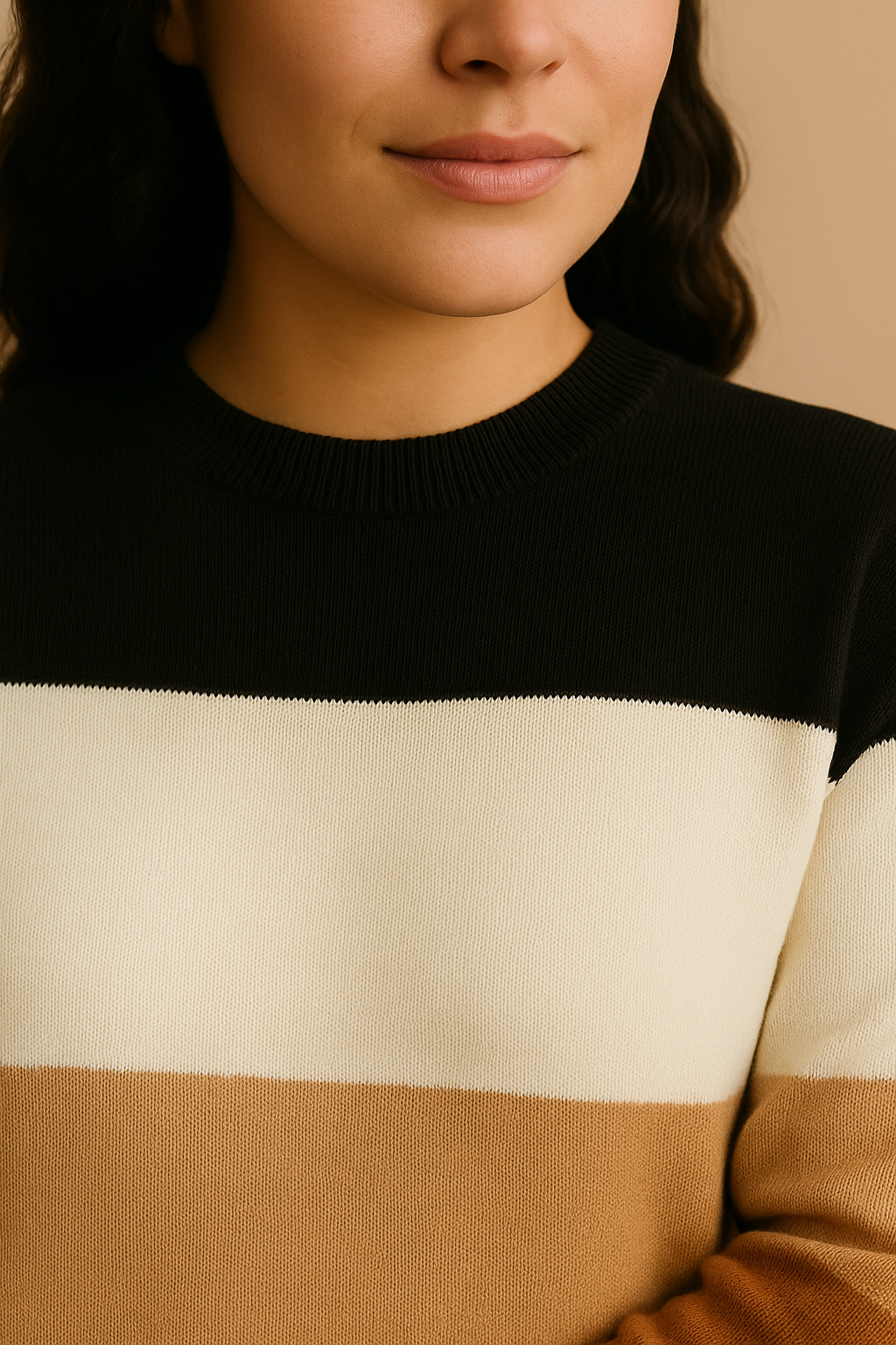 Aurora Cozy Colorblock Knit Jumper