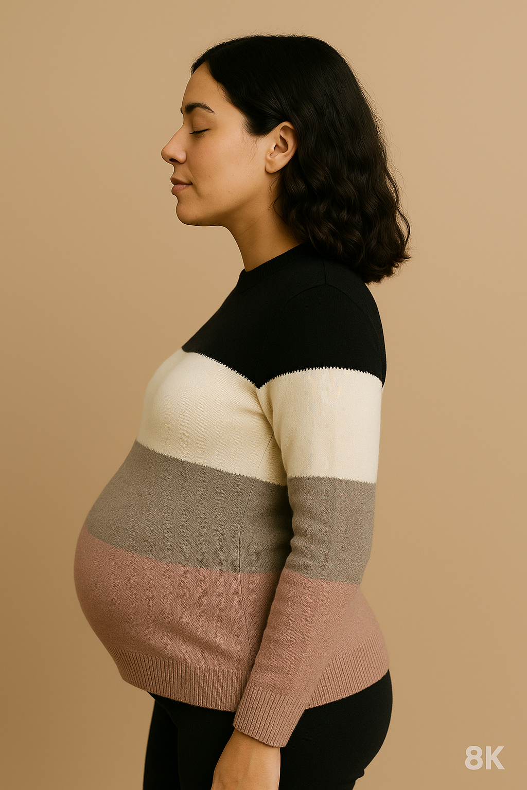 Minerva Cozy Colorblock Knit Jumper
