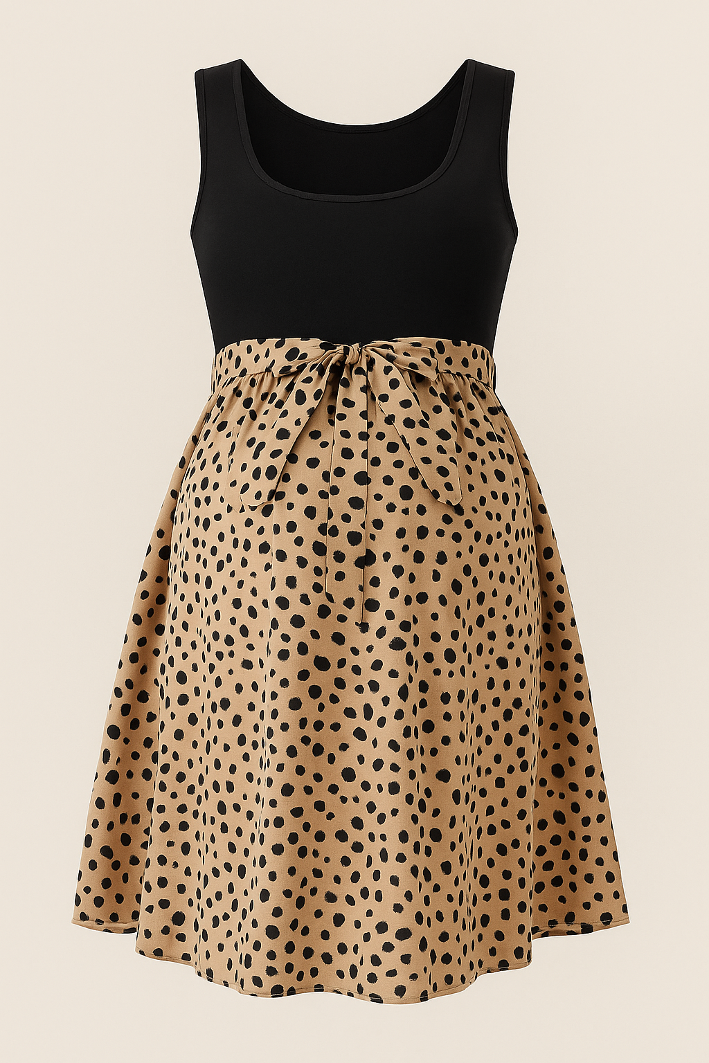 Elegant Boho Midi Dress for Women Short Sleeves Summer Style