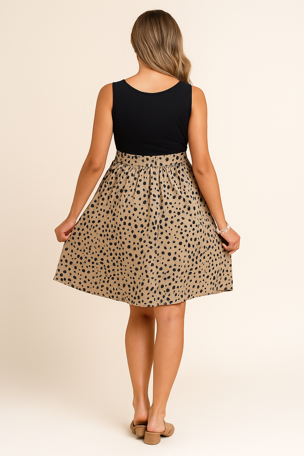 Elegant Boho Midi Dress for Women Short Sleeves Summer Style