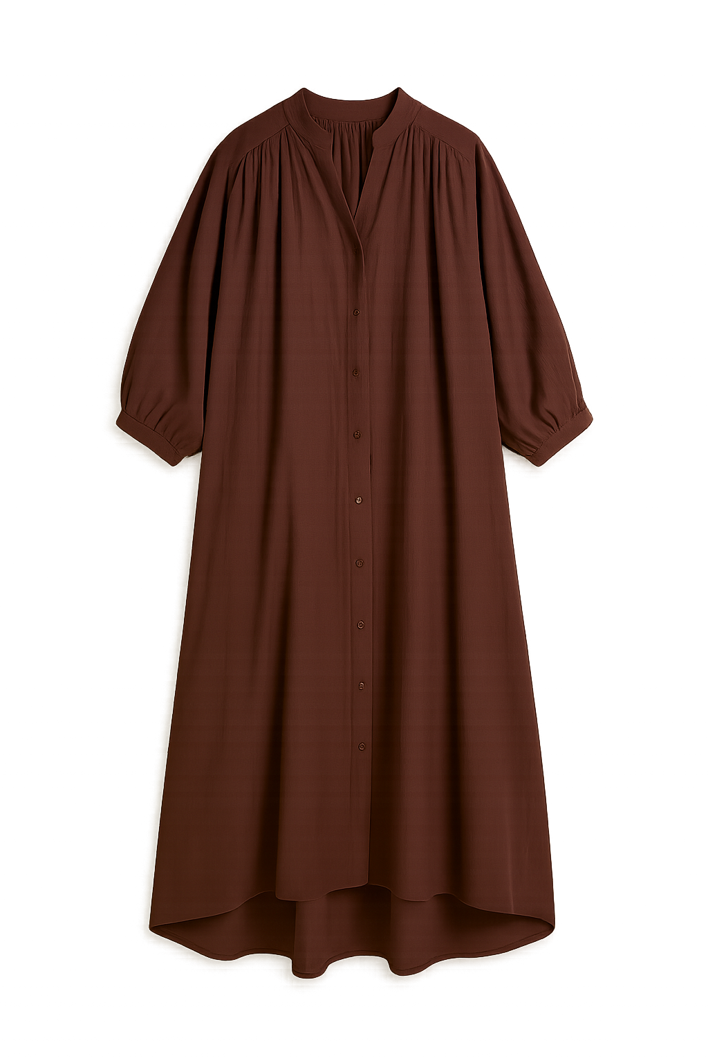 Women's Oversized Wine Red Pleated Maxi Dress
