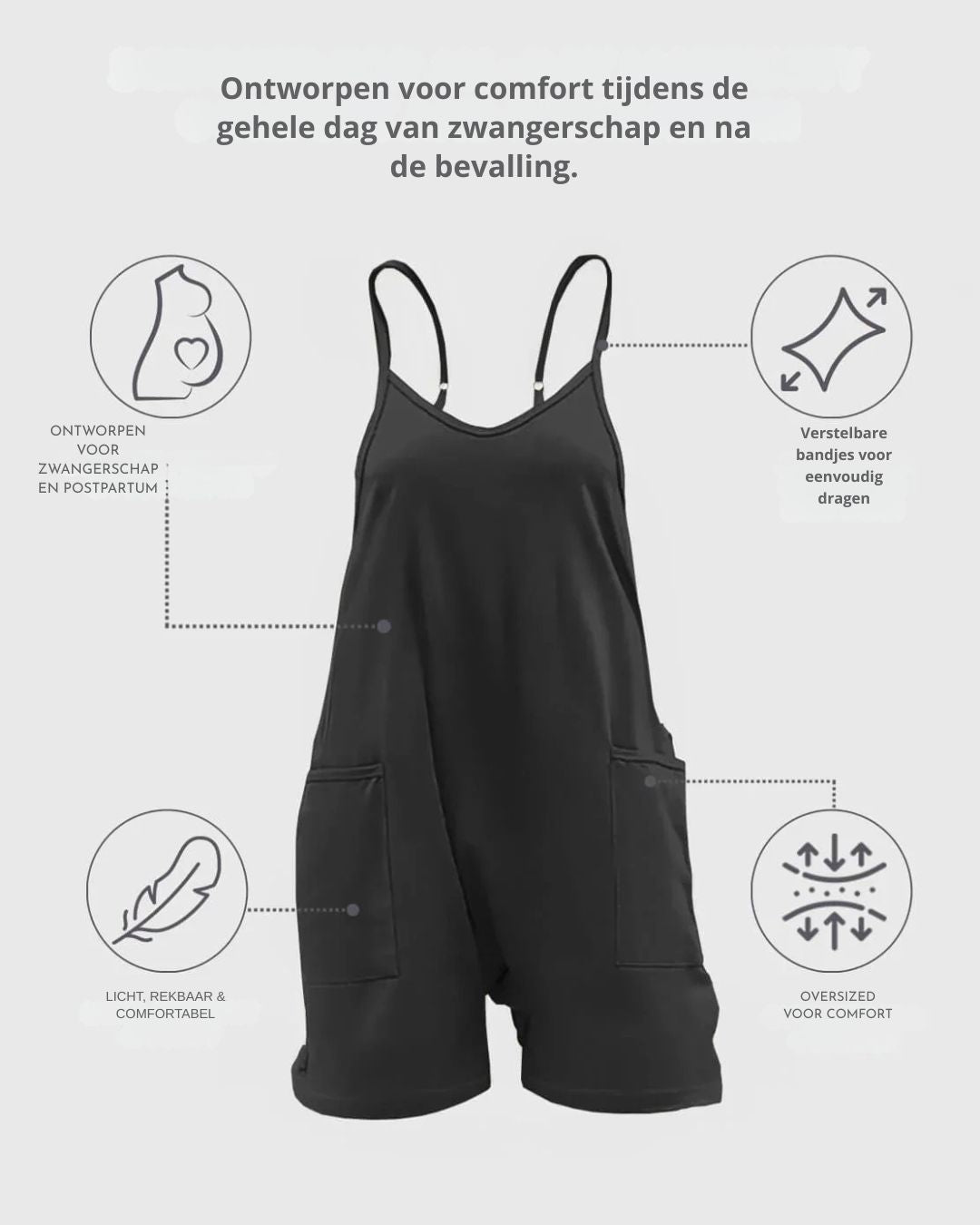 BreatheSuit™ – Zomer Kraam & Postpartum Jumpsuit