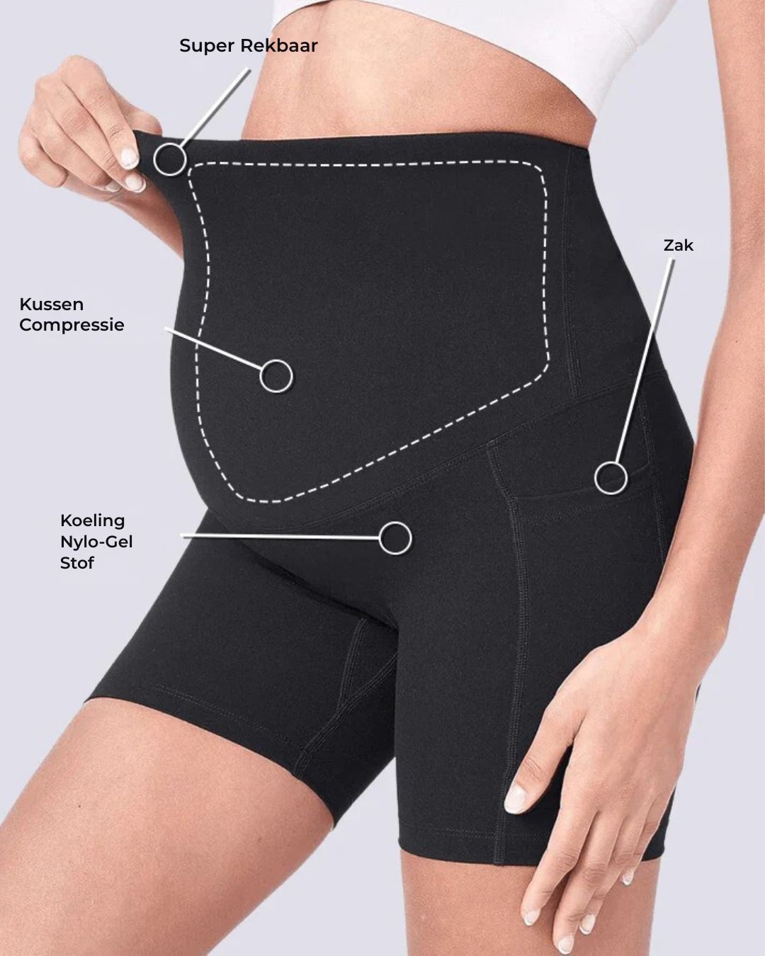 HugShort™ – Ondersteunende kraam & Postpartum Legging