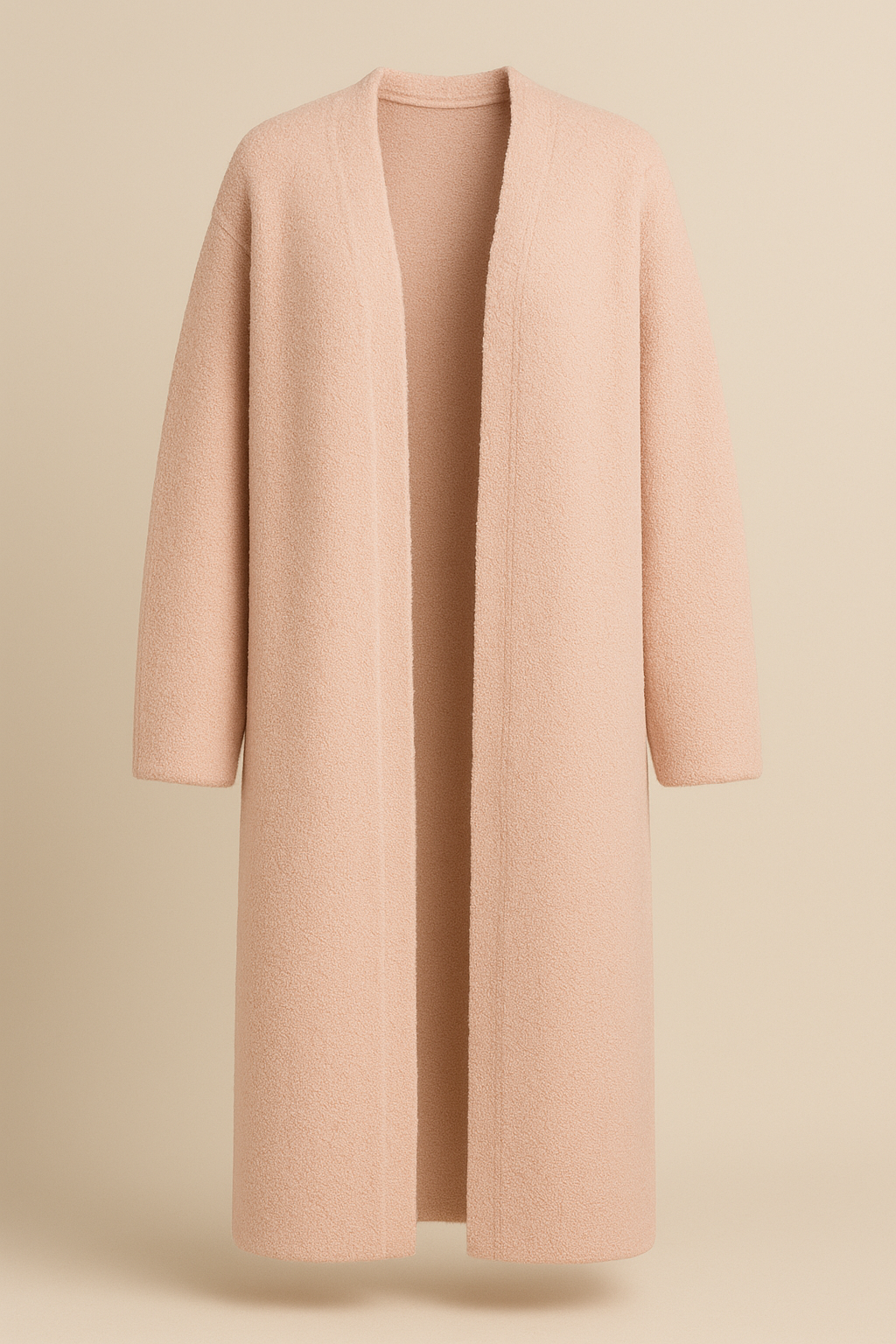 Baby Pink Cardigan Sweater Thick Imitation Mink Fleece