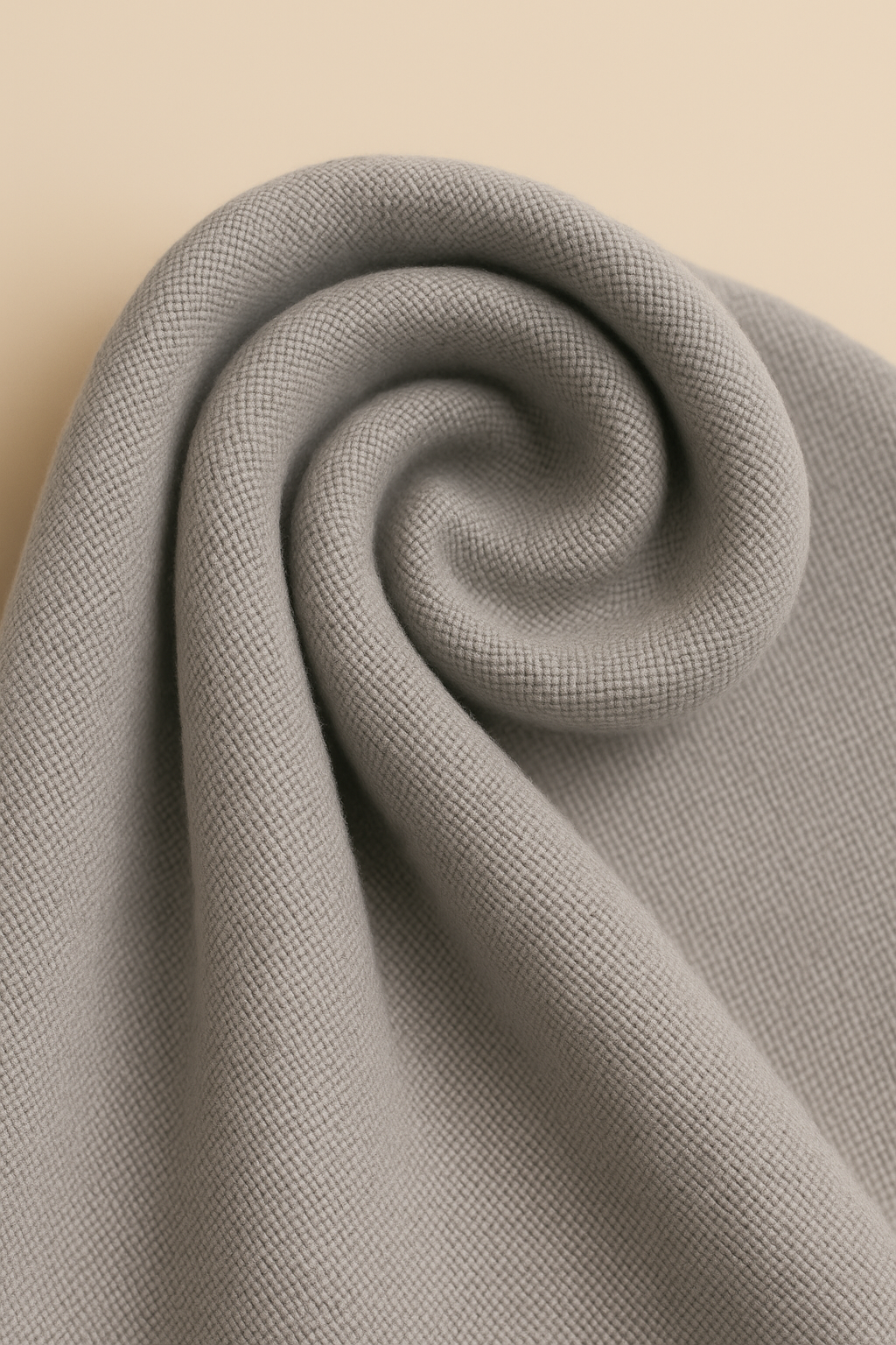 Stand Collar Wool Cloak Coat with Belt in Gray