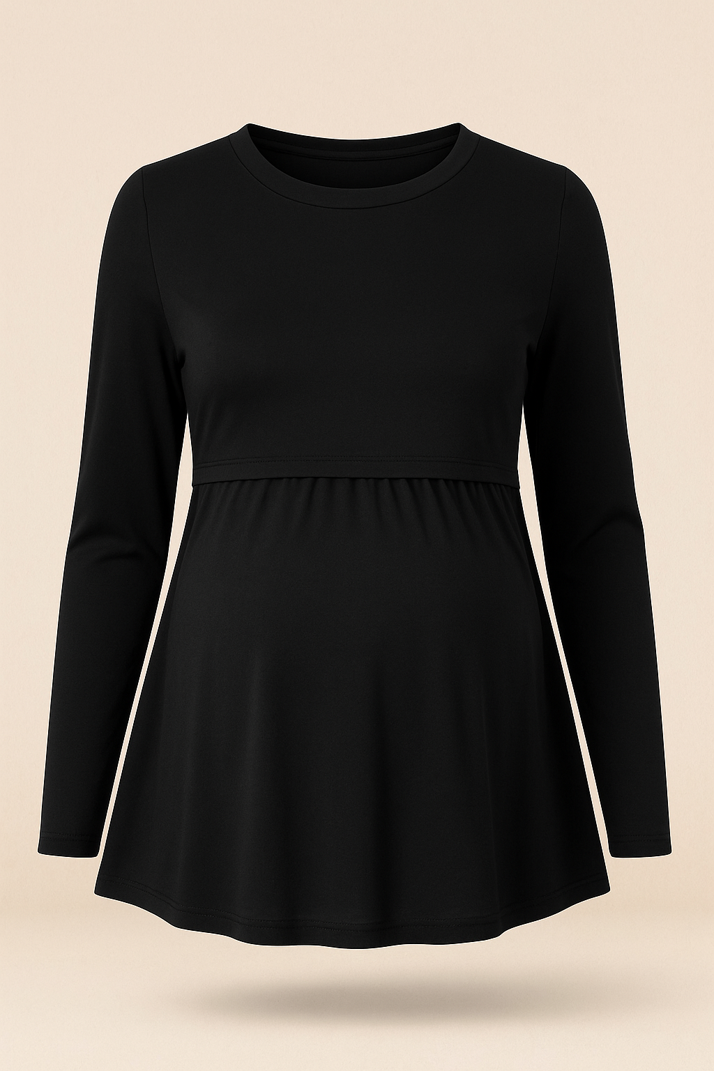 Nursing-Friendly Maternity Long Sleeve in Black
